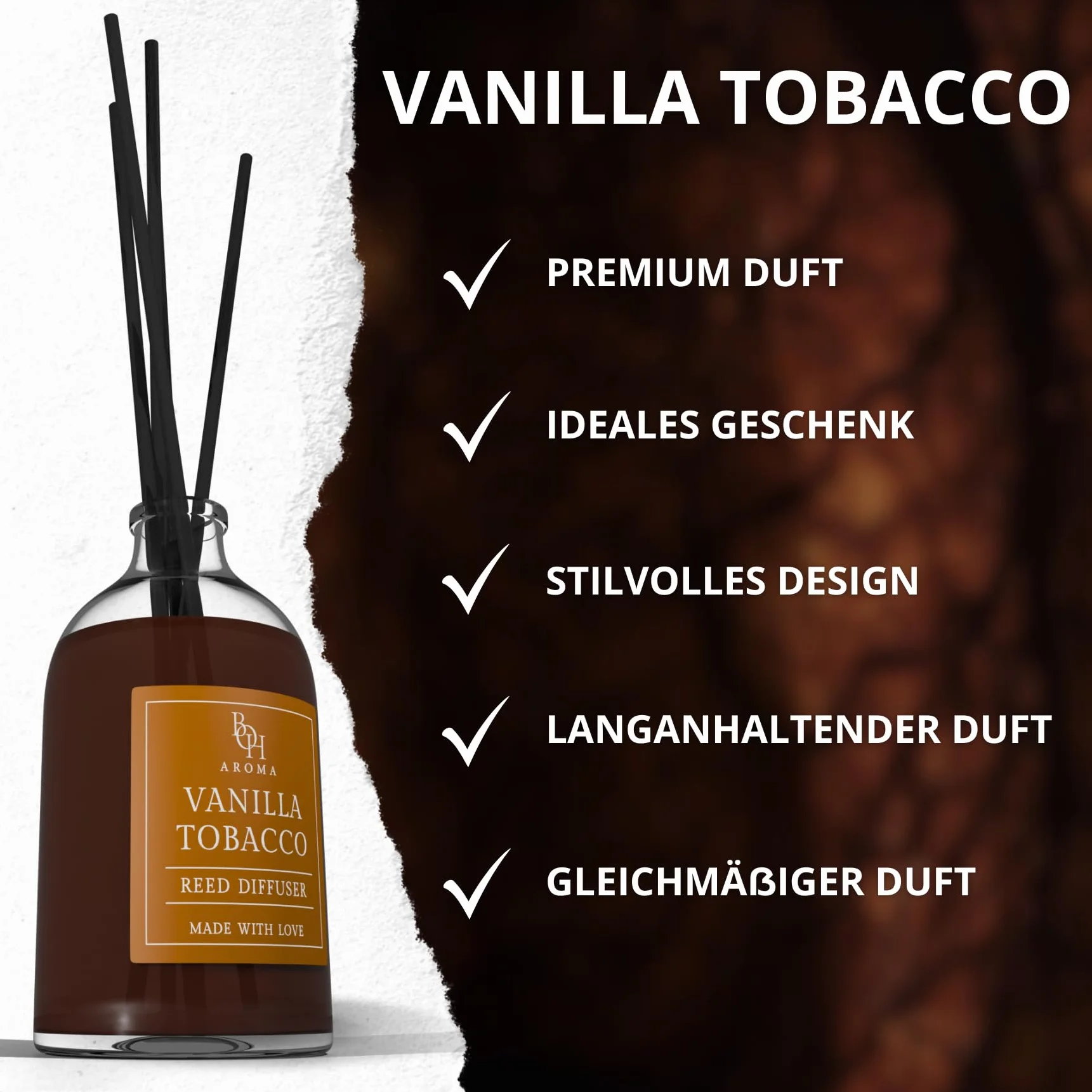 Dyfuzor Reed Zapach Waniliowy Tobacco 100 ml Dezodorant do Pomieszczeń