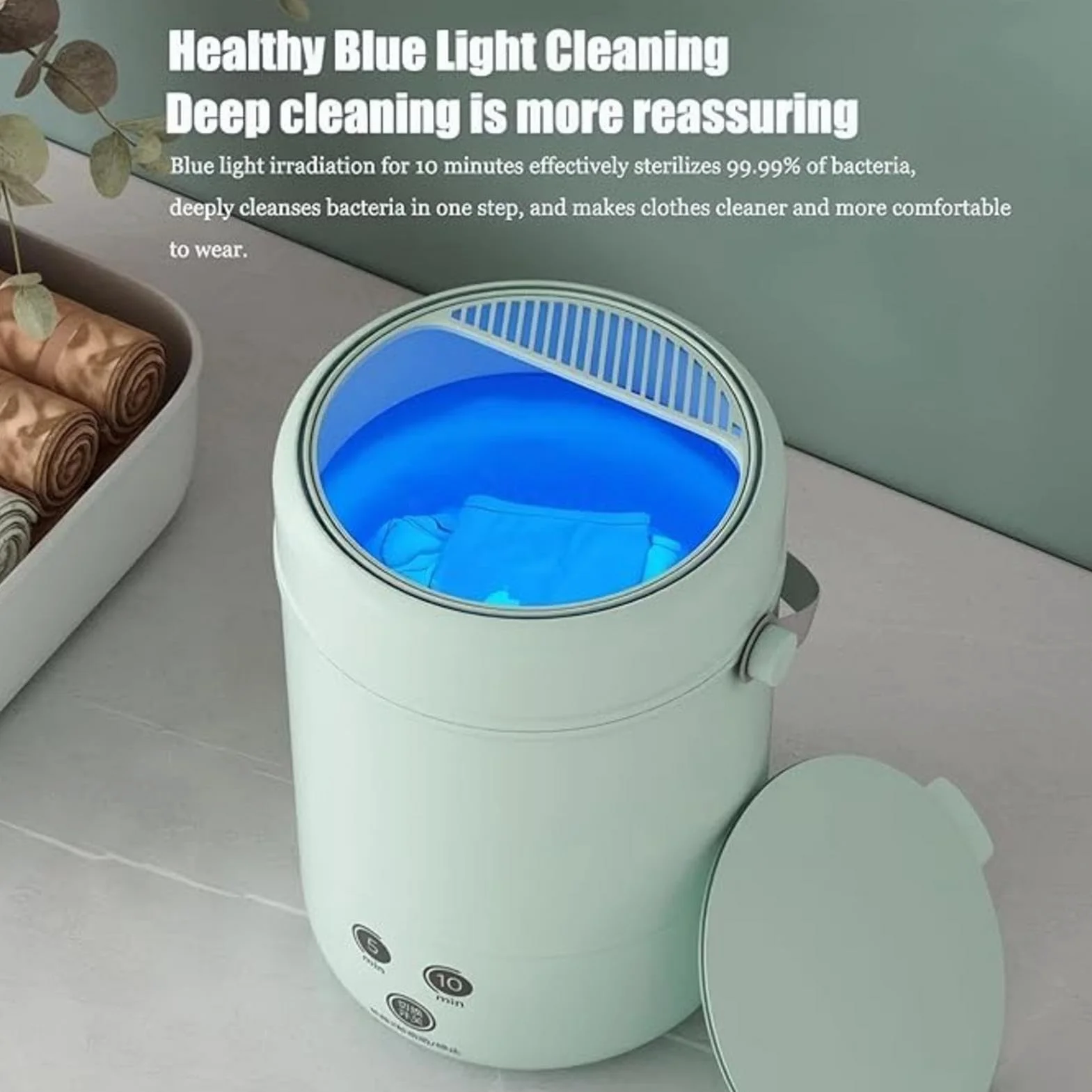 Portable Washing Machine 3.8L Mini for Underwear Socks Travel