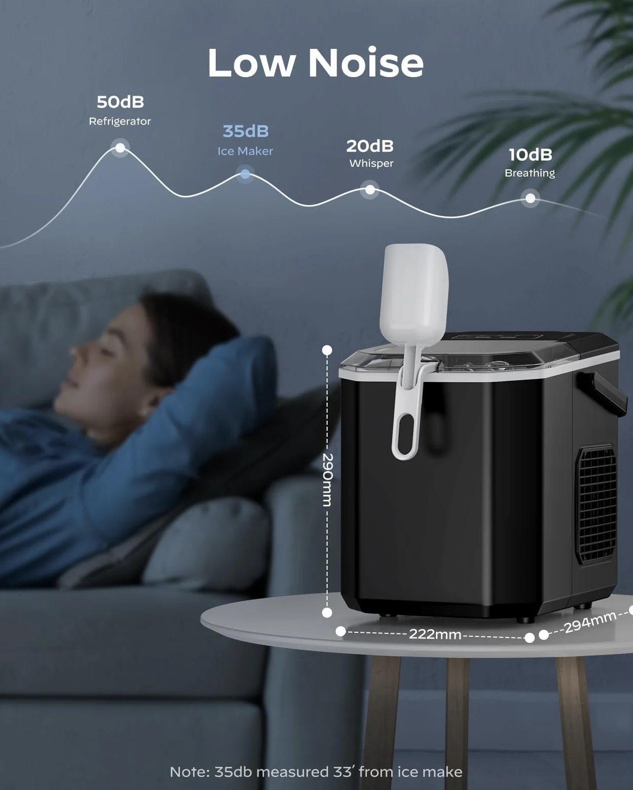Silonn przenośna samooczyszczająca mini kostkarka do lodu 9 kostek/6 min 12 kg/dzień