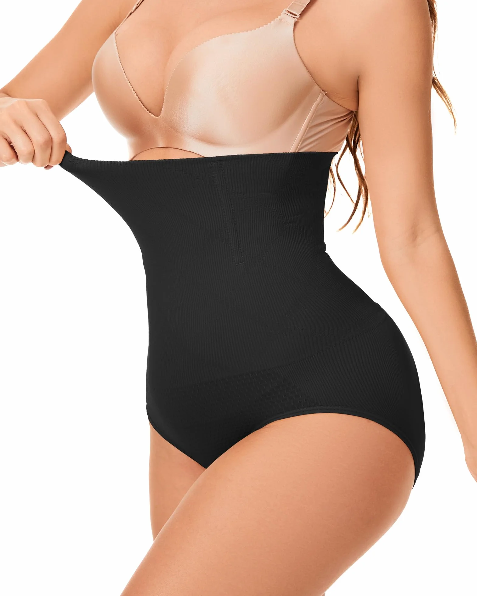 Damskie Majtki Wyszczuplające Bielizna Modelująca Brzuch Shapewear | Wysokim Stanem, Mocna Kompresja, Korygująca Sylwetkę, Rozciągliwe, Oddychające, Po Porodzie, Plus Size