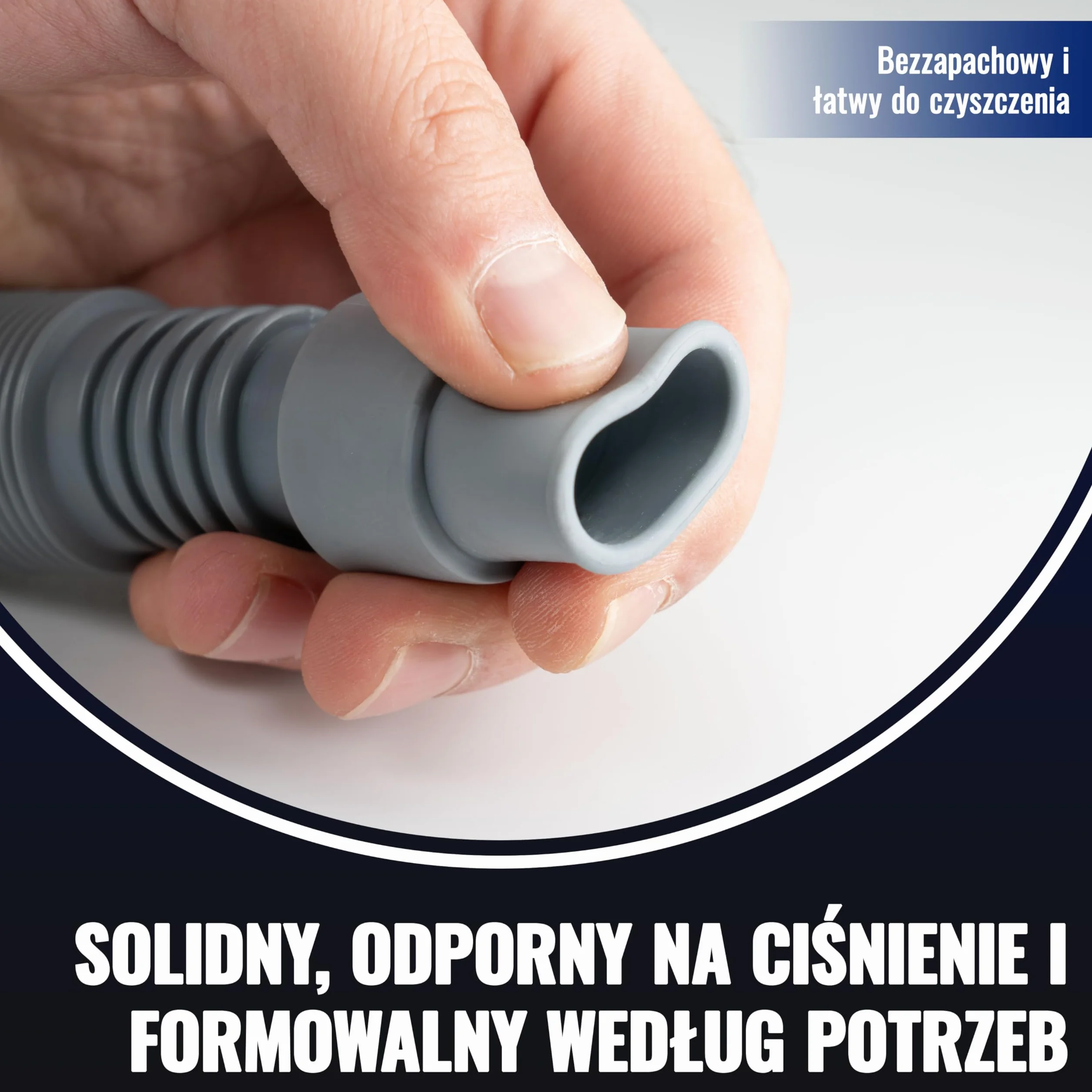 Poppstar zestaw przedłużający wąż odpływowy 3/4" elastyczny rozciągliwy 60-200 cm mosiężny złącznik 19mm