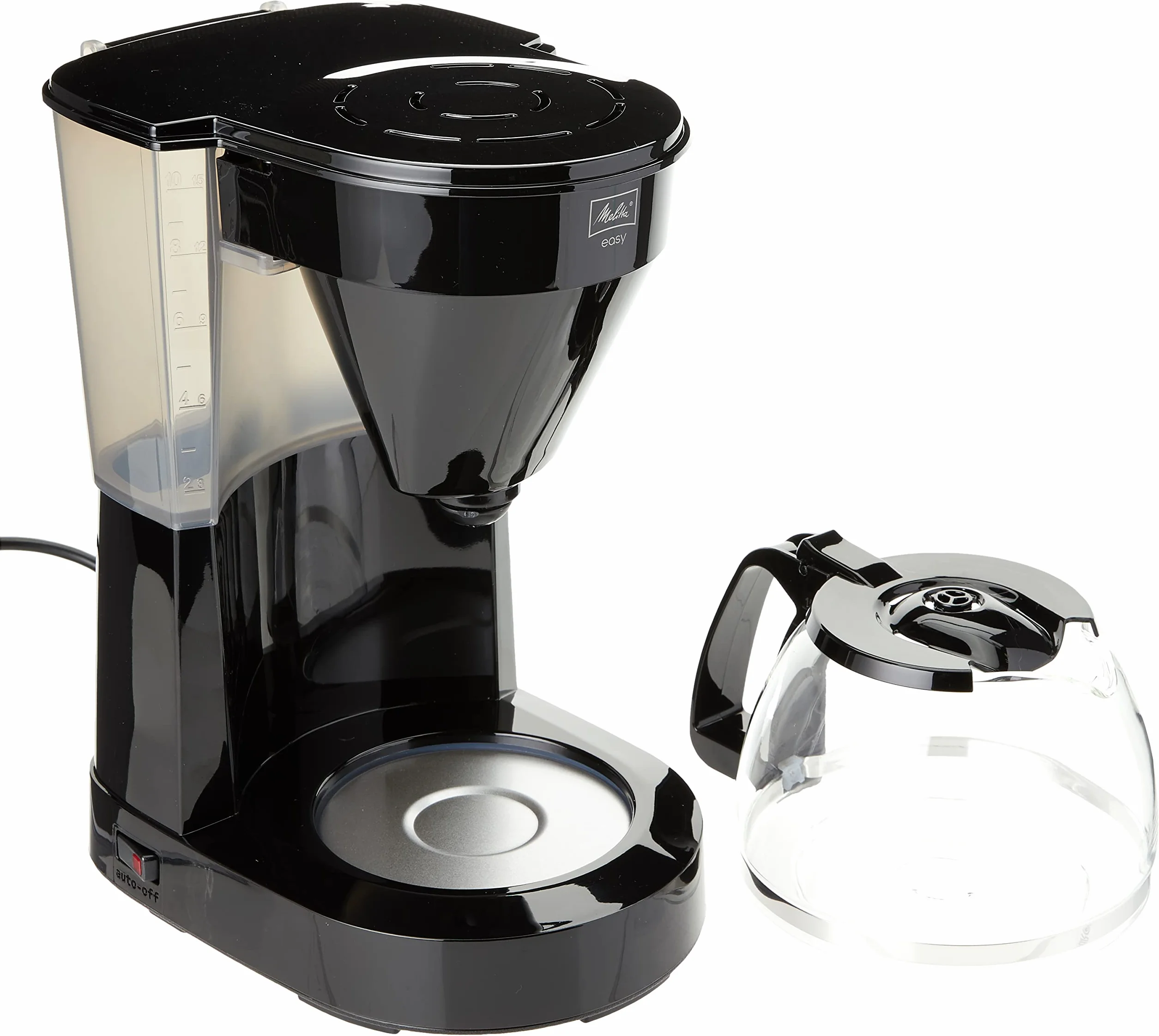 Melitta Easy ekspres do kawy przelewowy ze szklanym dzbankiem, na 10 filiżanek, czarny