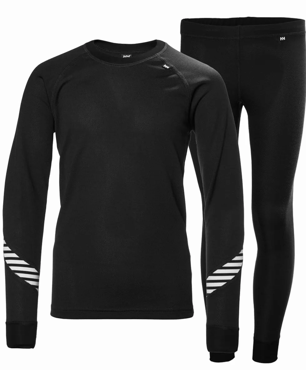 Helly-Hansen Uniseks - Junior Dry Komplet Bielizny Termoaktywnej, Czarny, 14 lat