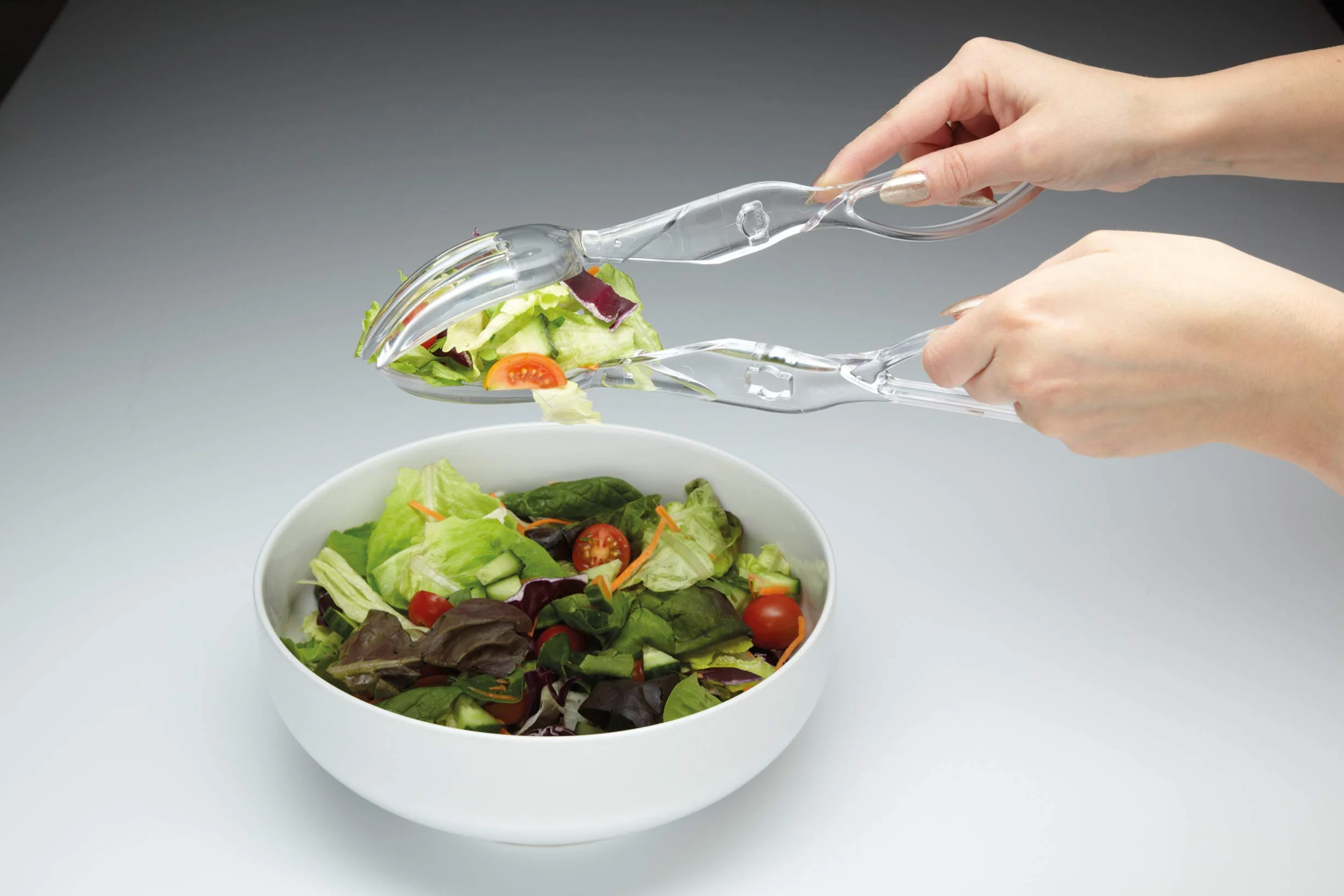 KitchenCraft, Szczypce do Sałatek, Zestaw Plastikowych Sztućcy do Serwowania Sałatek, 29 cm