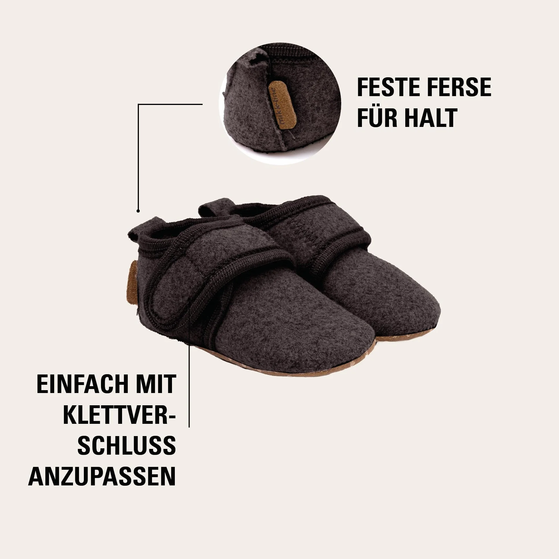 Mikk-line Dziecięce buty do raczkowania, miękkie buty do nauki chodzenia z antypoślizgową podeszwą z imitacji zamszu, ciepłe kapcie z filcu dla chłopców i dziewczynek, idealne dla dzieci w wieku 0-48