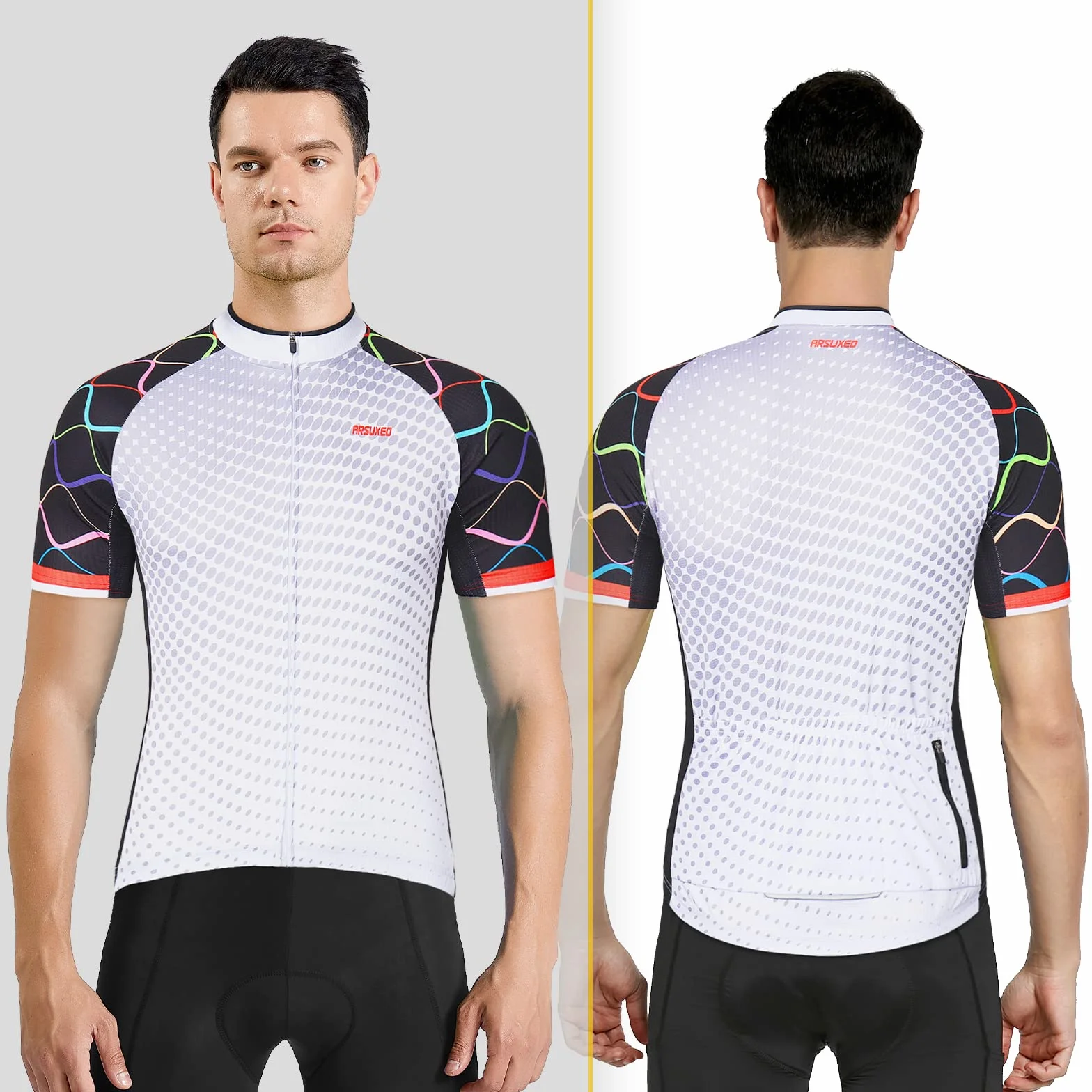 ARSUXEO Koszula Mężczyźni Men's Cycling Jersey