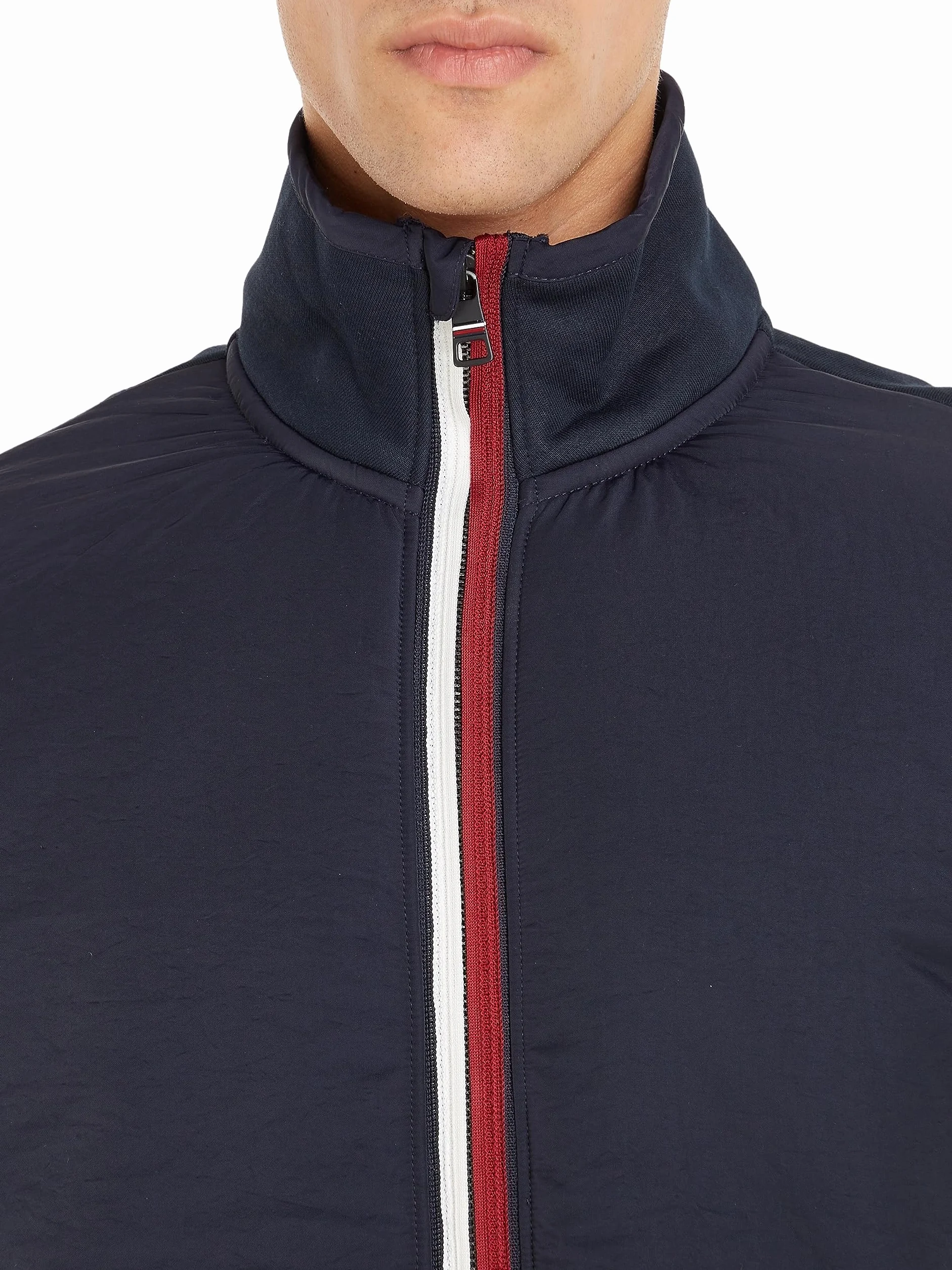 Tommy Hilfiger Ciężki zamek błyskawiczny Mężczyźni Clean Mix Media Stójka