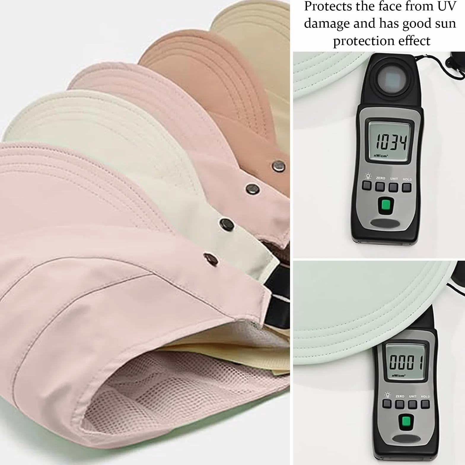Damski kapelusz przeciwsłoneczny ochrona UV 50, outdoorowa ochrona przed promieniowaniem UV Hollow Top Sun Hat, damska czapka bejsbolowa z otworem na kucyk, składana, odpowiednia do aktywności