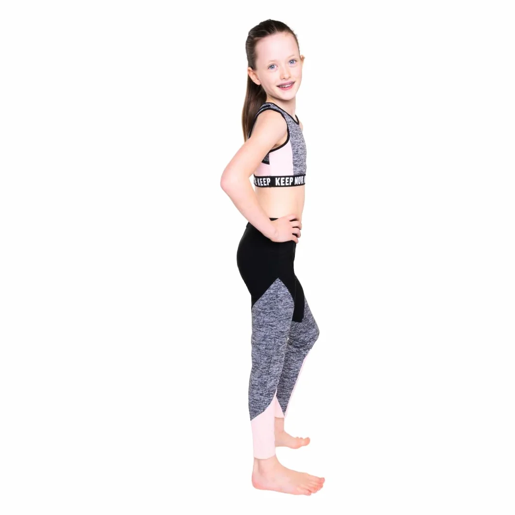 Barielle 10016 Dziecięca odzież sportowa, dwie sztuki, legginsy, krótki top, wielokolorowy, 110-164