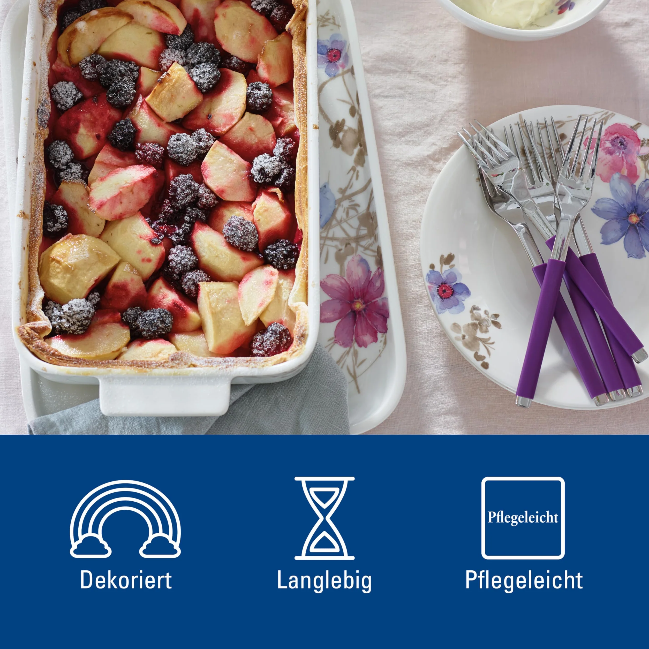 Villeroy & Boch Mariefleur Gris Basic Zestaw Obiadowy, Wielokolorowy, 12 sztuk
