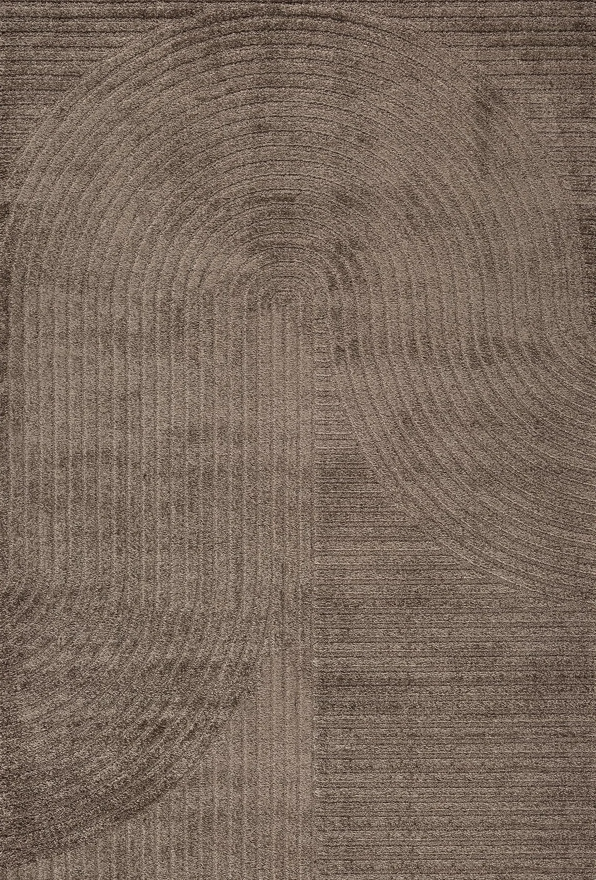 the carpet Everest Nowoczesny dywan z krótkim włosiem, do salonu, sypialni, z mocnym efektem głębi i efektem 3D, wysoka gęstość włosia, miękki w dotyku, wzór panglao, brązowy, 140 x 200 cm