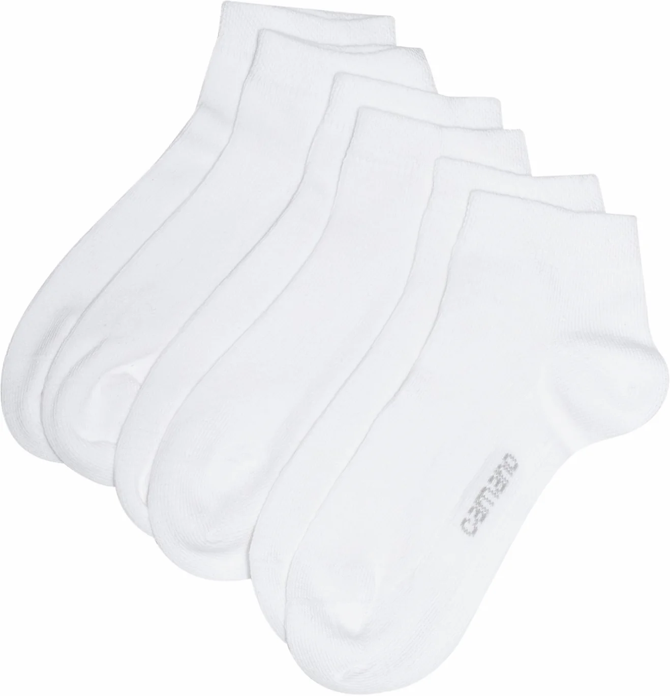 Camano Dziewczęce 3-pak stopek z łatwej w pielęgnacji mieszanki materiałów, pończochy dziecięce, biały (White 1), 31-34