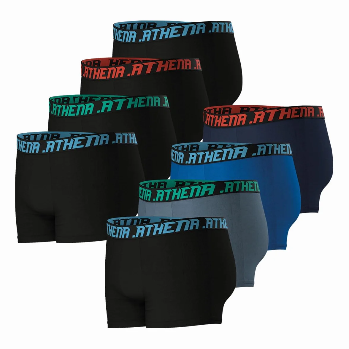 Athéna My Petits Prix bielizna męska, Czarny/Czarny/Czarny/Czarny/Czarny/Czarny/Szary/Niebieski/Granatowy, M