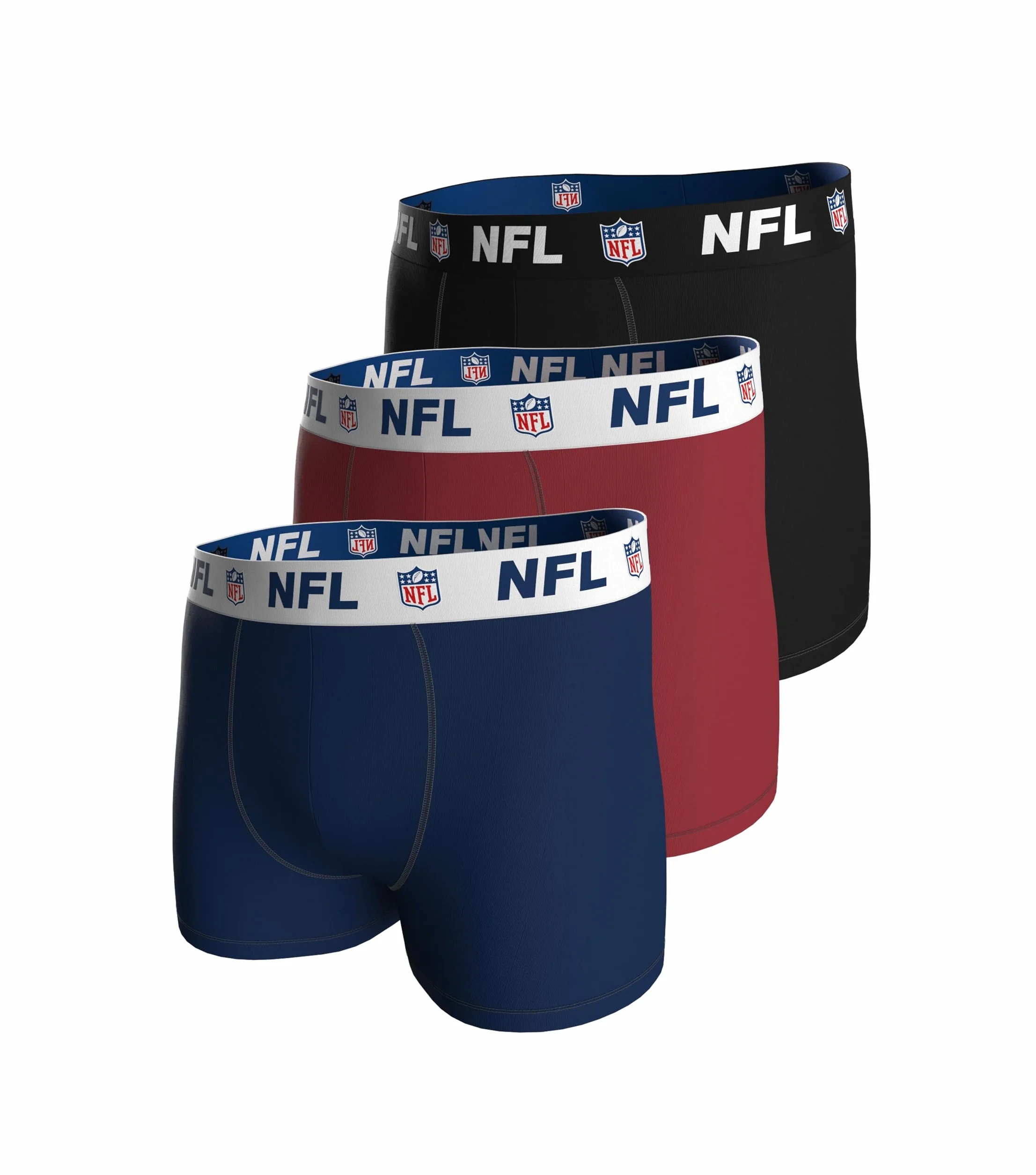 NFL SHIELD 3pk Boxers - NNY/RED/BLK - M