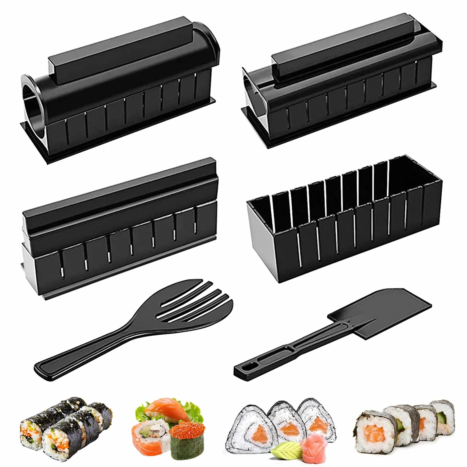 INHEMI zestaw do robienia sushi 10-częściowy czarny