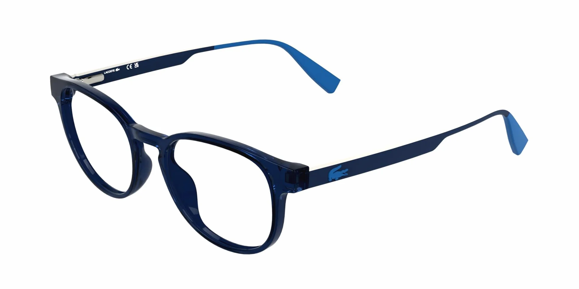 Lacoste L3666 410 PRZEZROCZYSTY NIEBIESKI 47/17/135 Ramka na okulary dla dzieci