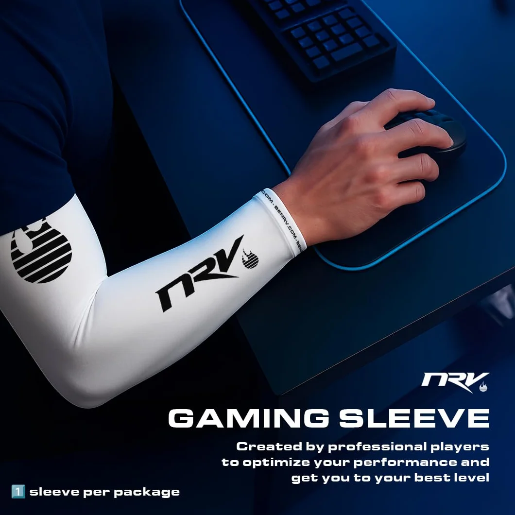 NRV Mankiet kompresyjny do gier e-sportowych (Edycja Camo) - zoptymalizuj swoją grę e-sportową w stylu kamuflażowym - profesjonalnie zaprojektowana - trwała, oddychająca i wolna od tarcia
