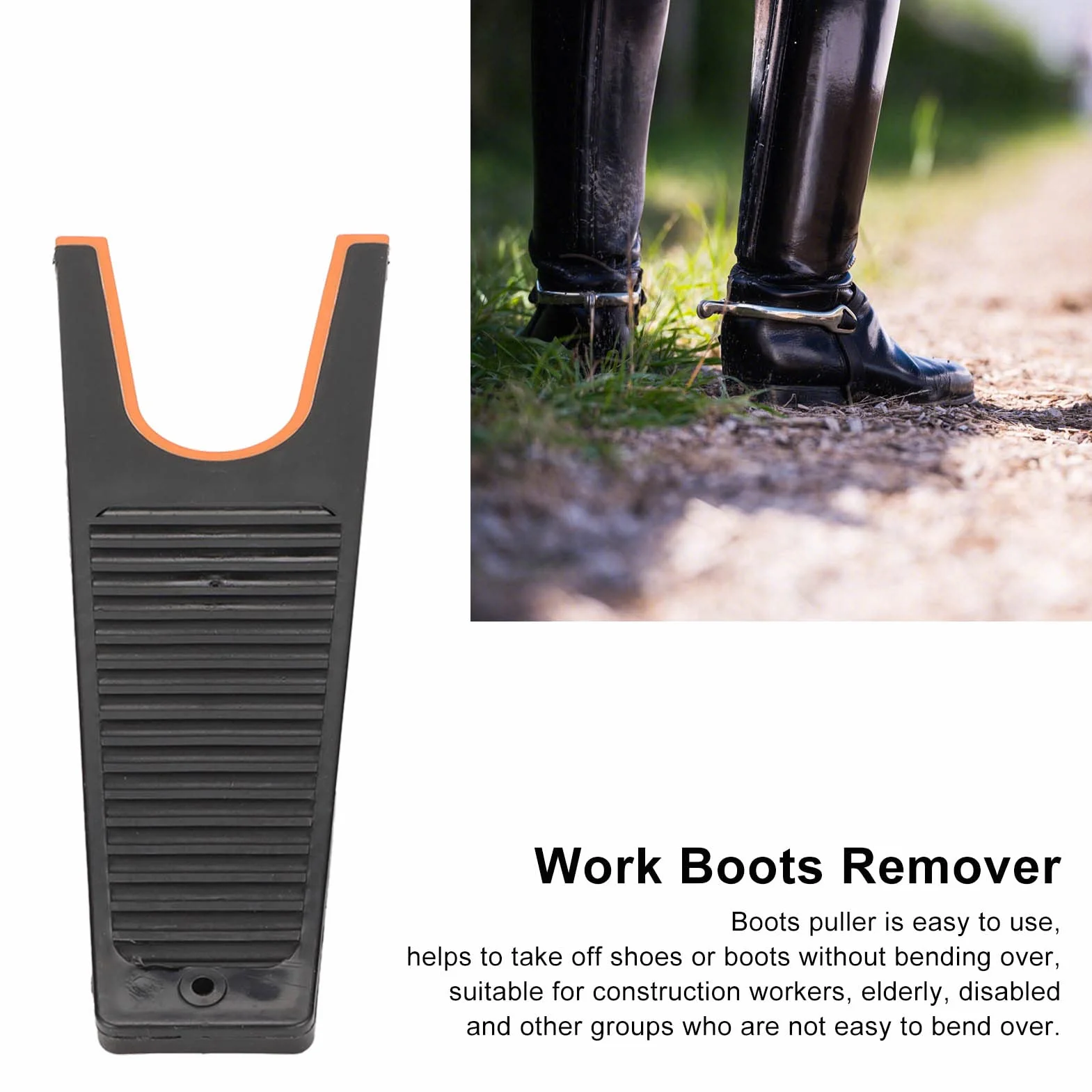 Boot Puller, Boot Remover, Boot Jack Puller, Shoe Horn Wood, Premium Boot Ściągacz, But Remover Gumowy Uchwyt Wodoodporny Wygodne Uniwersalne Ściągacze Buty Kowbojskie Buty Robocze