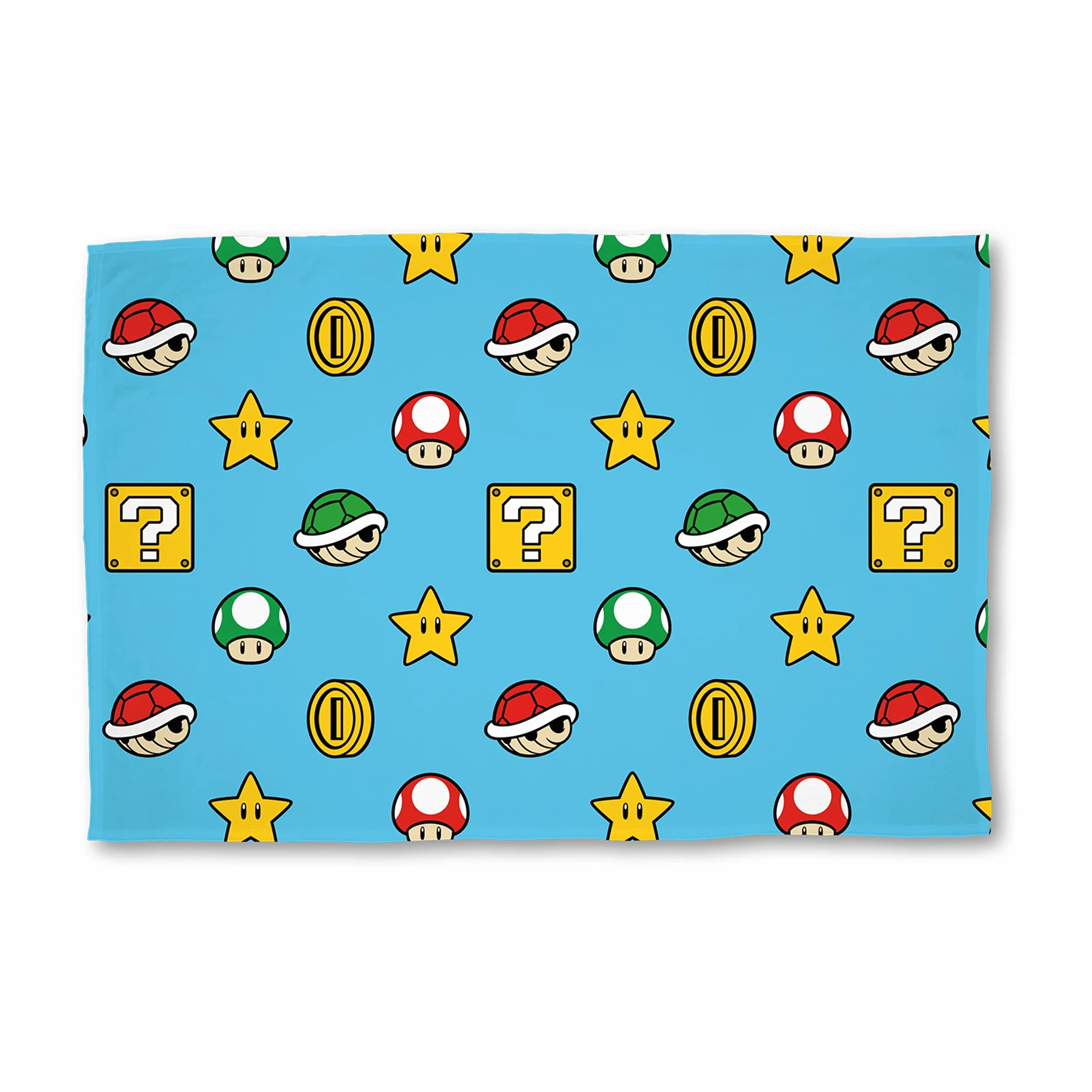 Character World Nintendo oficjalnie licencjonowany koc polarowy Super Mario, super miękka, ciepła narzuta, kontynuacja gier, idealny do sypialni, na kemping i nocowanie