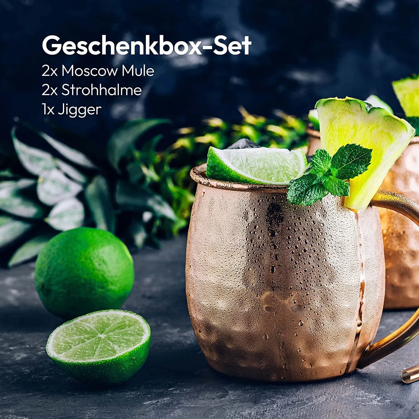 Gadgy Zestaw kubków Moscow Mule 2 szt. 475 ml miedziany