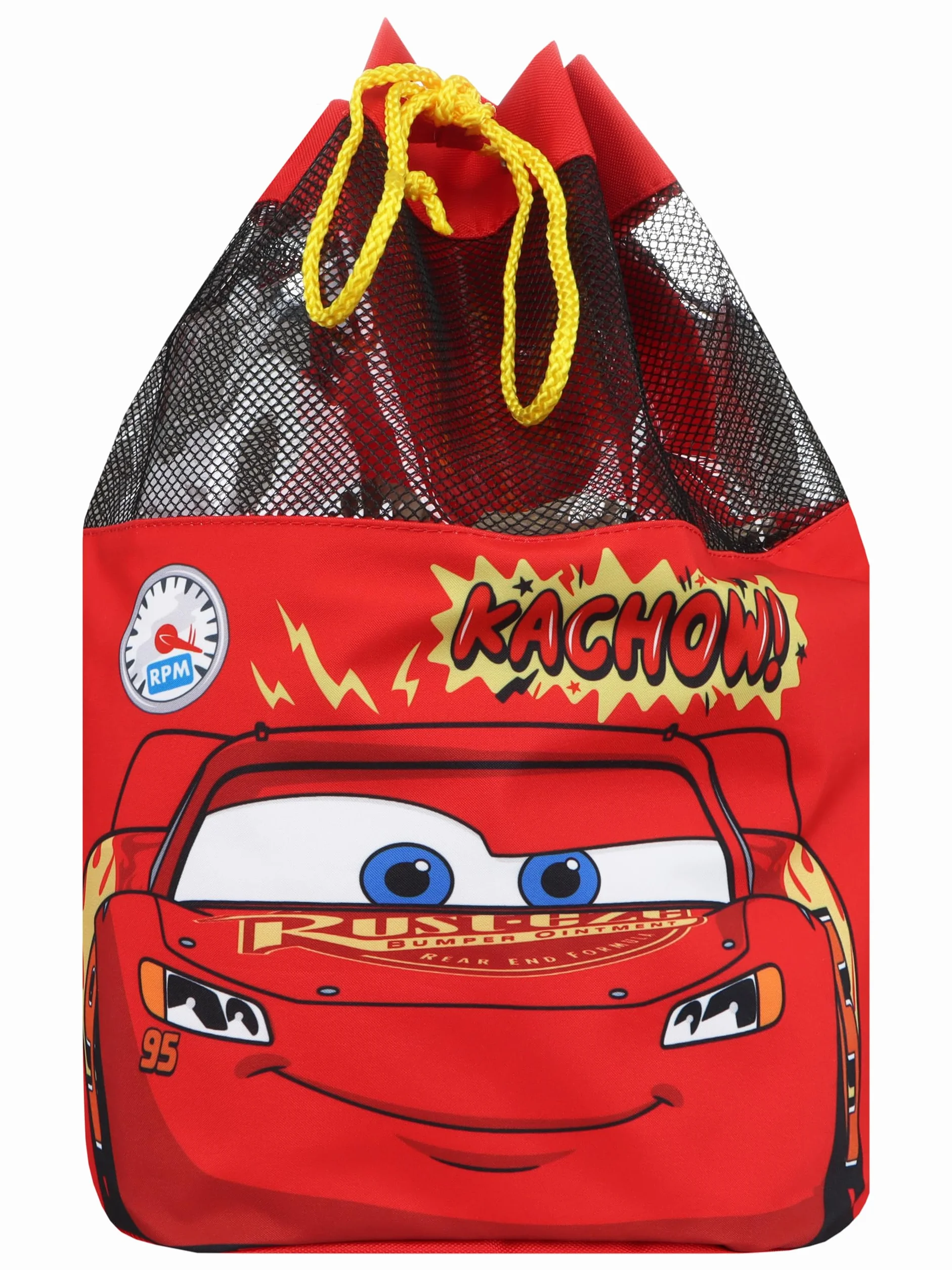 Disney Swim Bag | Cars Torba na Basen Dla Chłopców | Chłopięcy Plecak Lightning McQueen | Czerwony