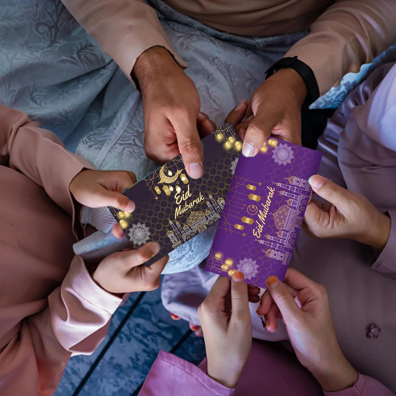 Eid Mubarak 24 szt. etui na pieniądze i karty podarunkowe