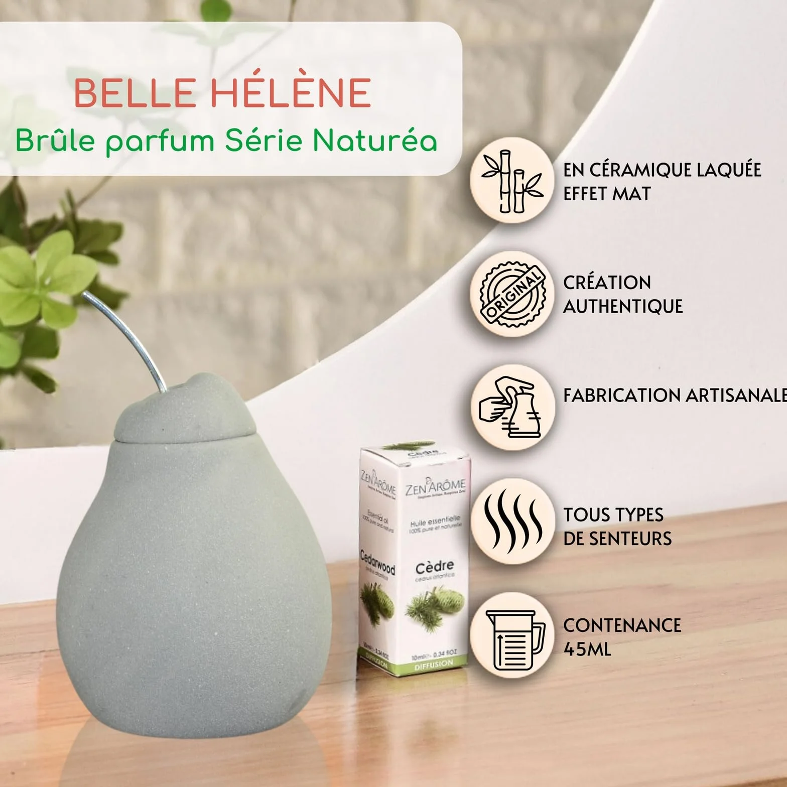 Palenie Perfumy Belle Helena Palnik do kremowego wosku zapachowego dyfuzor olejków eterycznych aromaterapia świecznik cementowy 12 cm