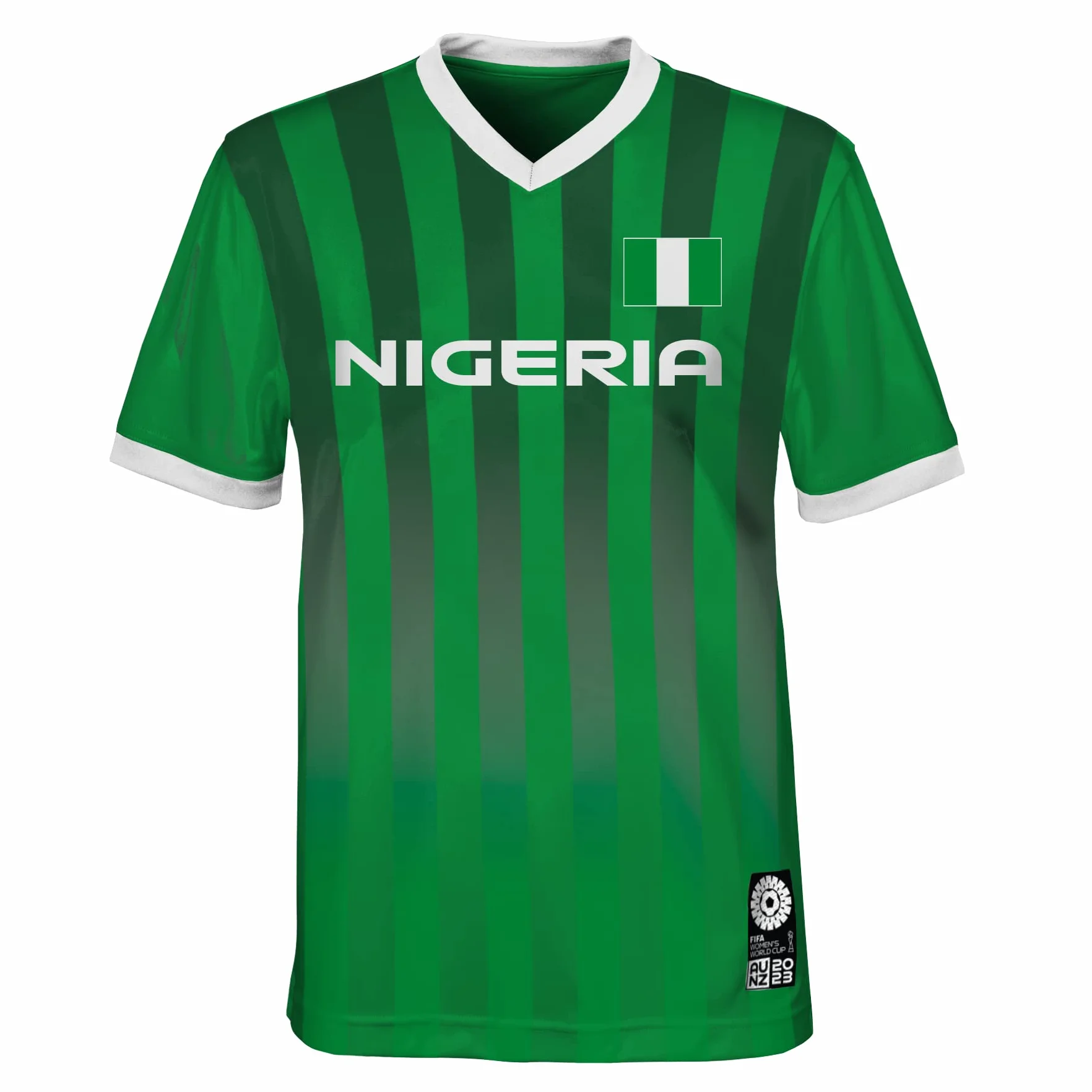 FIFA Official Team 2023 Koszulka dla Kobiet-Mistrzostw Świata w Piłce Nożnej-Nigeria T-Shirt, Zielona, XL Mixed, zielony, XL