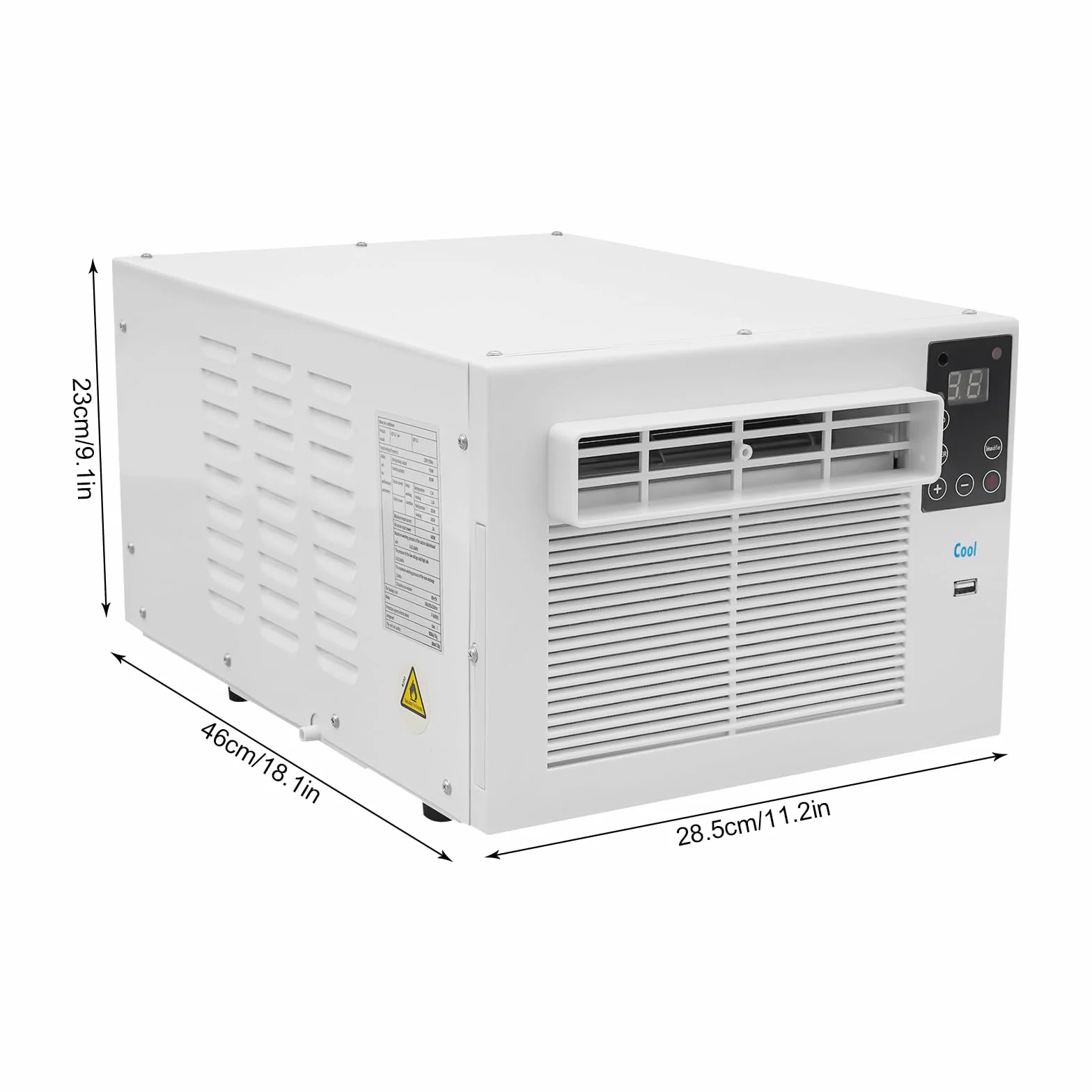 Klimatyzator przenośny 750 W z pilotem, mobilny mini klimatyzator