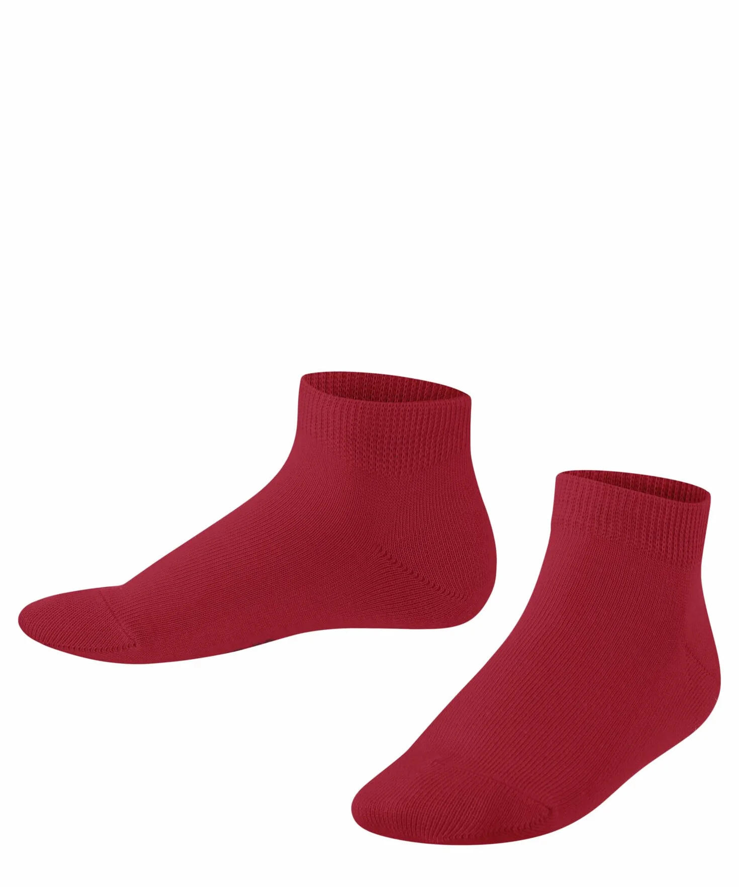 FALKE Uniseks - dzieci Skarpety do trampek Family K Sn bawełna krótkie jednokolorowe 1 Para, Czerwony Lipstick 8000, 31-34