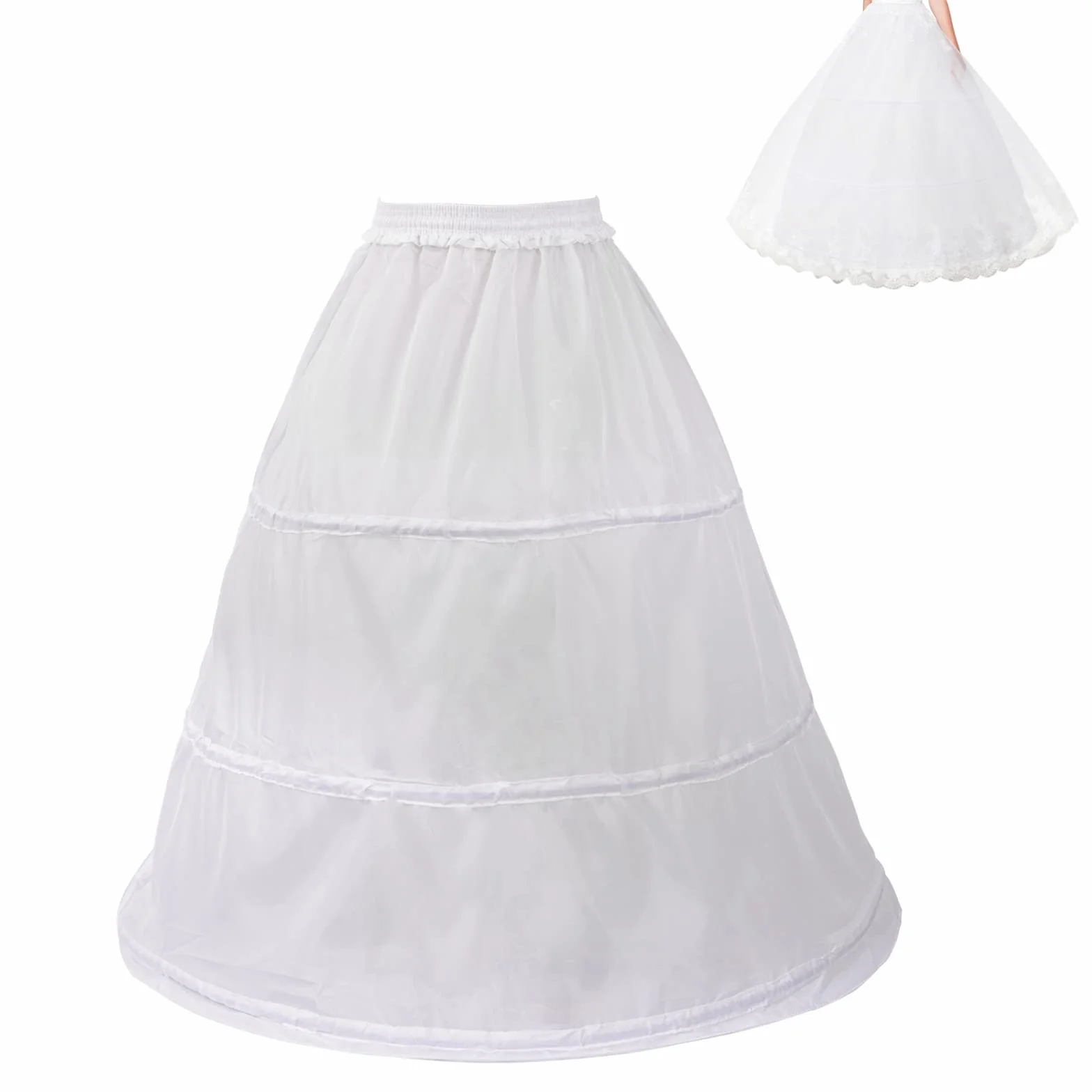 Krinoline Petticoat halka, 3 pierścienie, regulowana halka, krynolina, dla panny młodej, na bal absolwentów