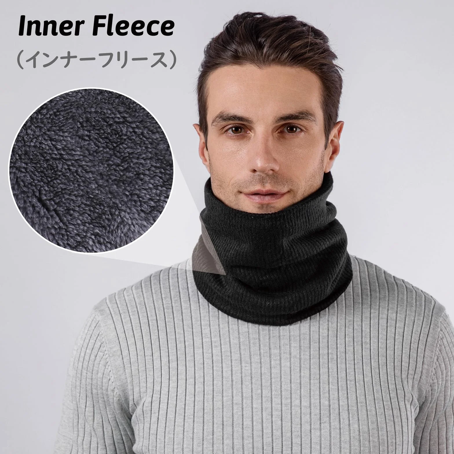 TRIWONDER Zimowy ocieplacz na szyję termiczny polarowy ocieplacz na szyję wiatroszczelny Snood do jazdy na nartach jazdy na rowerze biegania dla mężczyzn kobiet