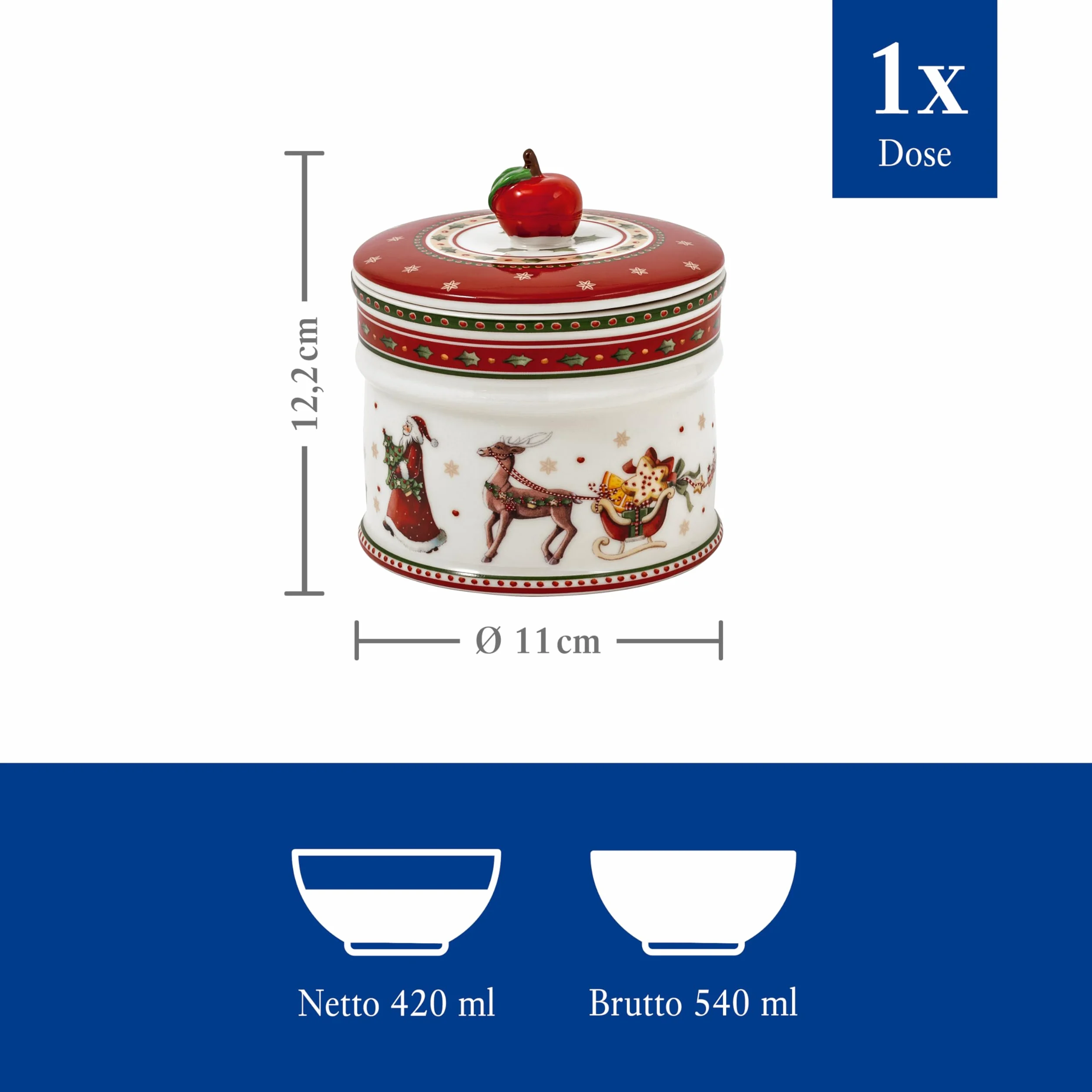 Villeroy & Boch Winter Bakery Delight Puszka Na Ciasteczka Porcelana Wielokolorowy 1 Sztuka