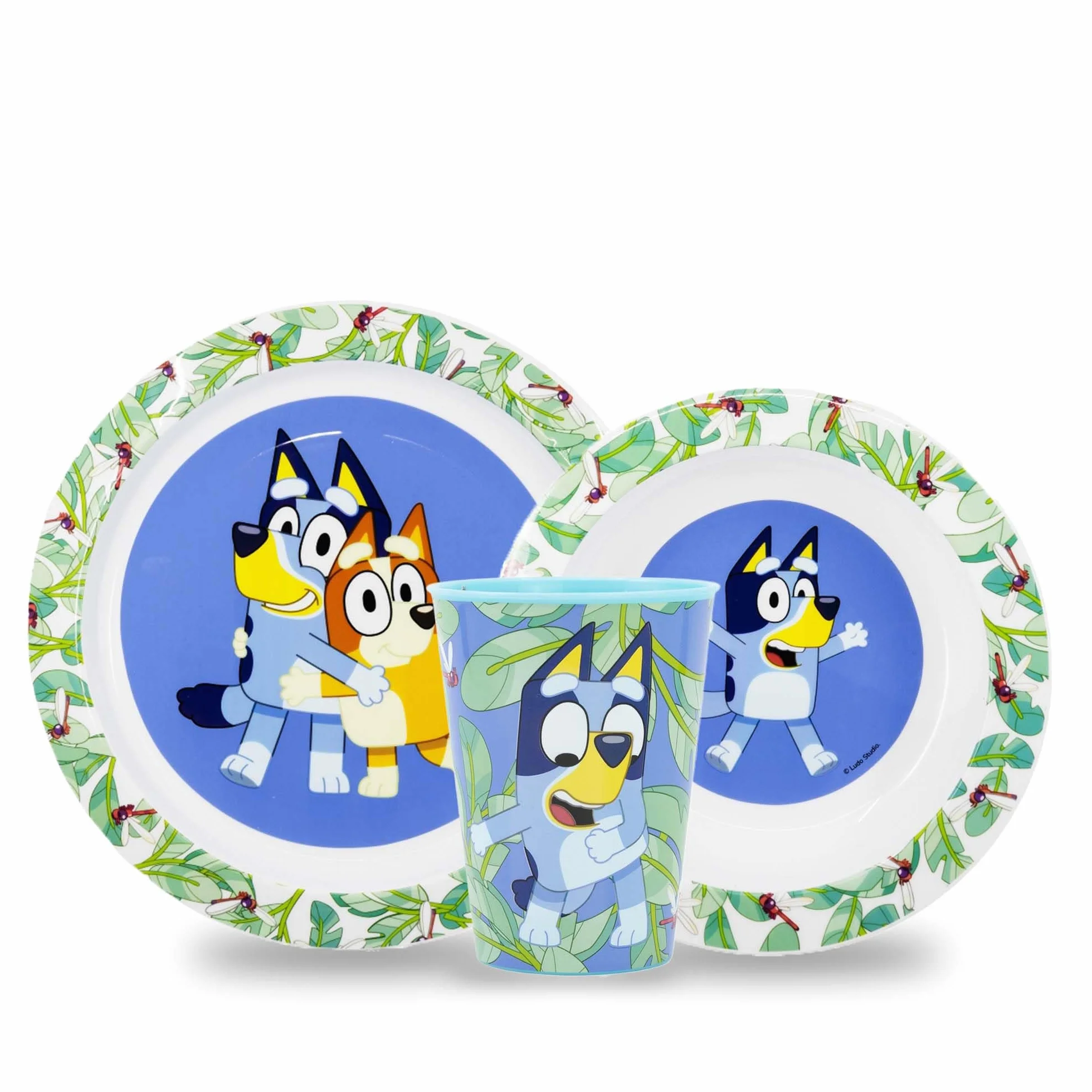 Zestaw naczyń dla dzieci Bluey talerz miska kubek 260 twardy plastik