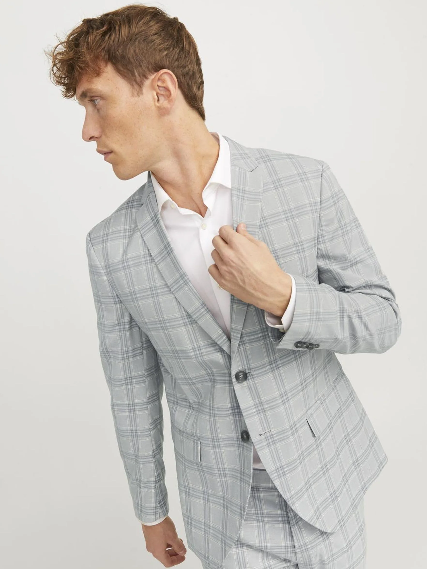 JACK & JONES marynarka Mężczyźni Jprfranco Check Blazer Sn