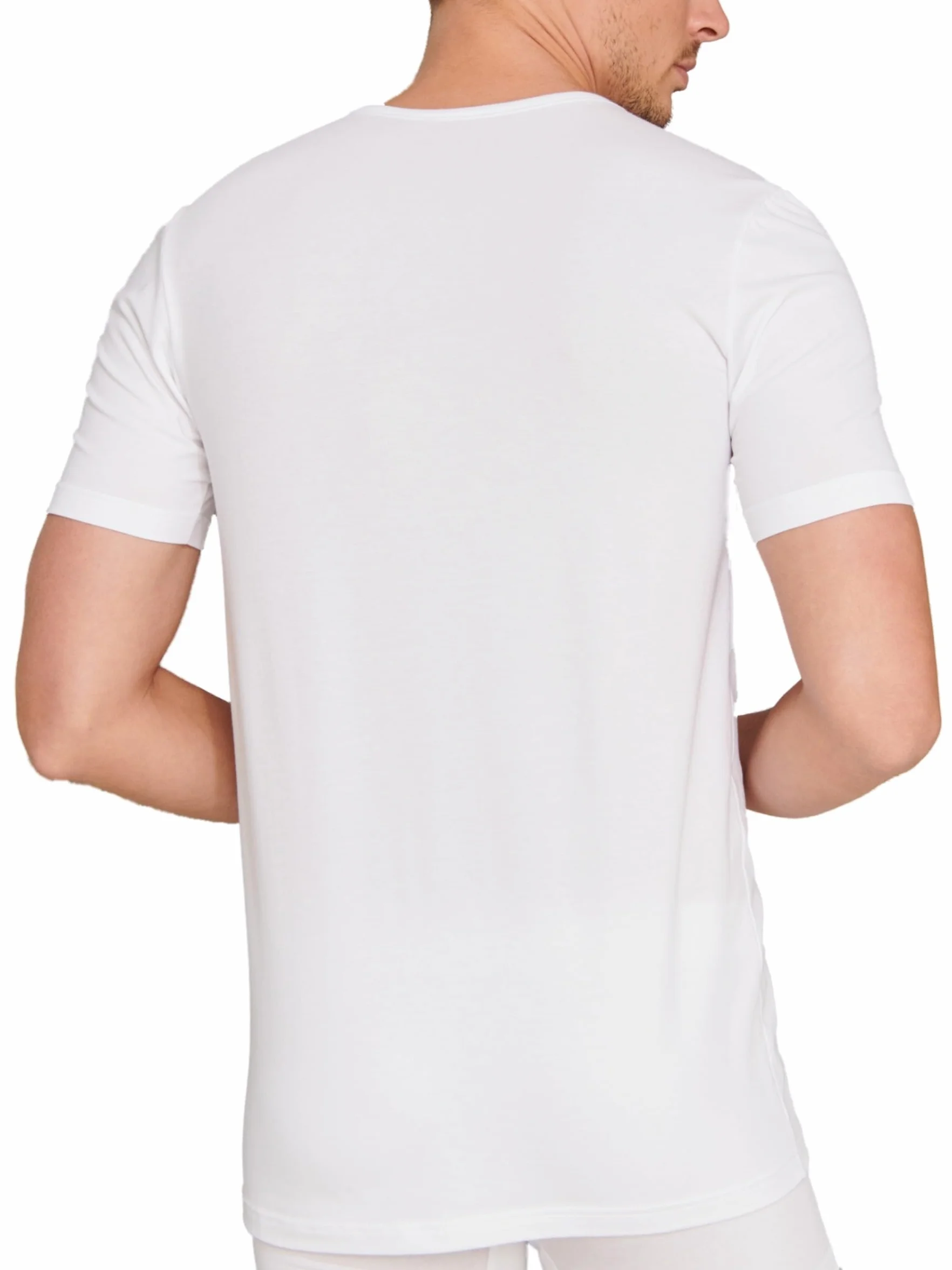 Schiesser Herren 2 PACK Unterhemd Rundhals mit Arm Bio Baumwolle - 95/5 Organic
