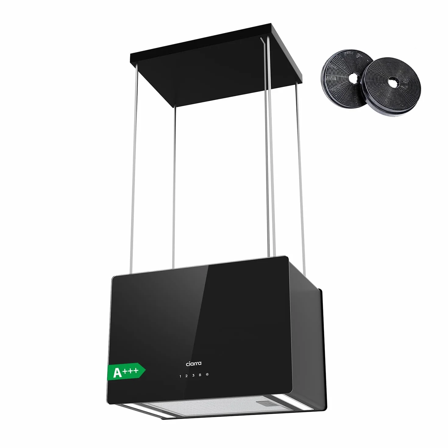 CIARRA CBCB4850 A+++ Okap wyspowy 48 cm 700 m³/h z Wi-Fi