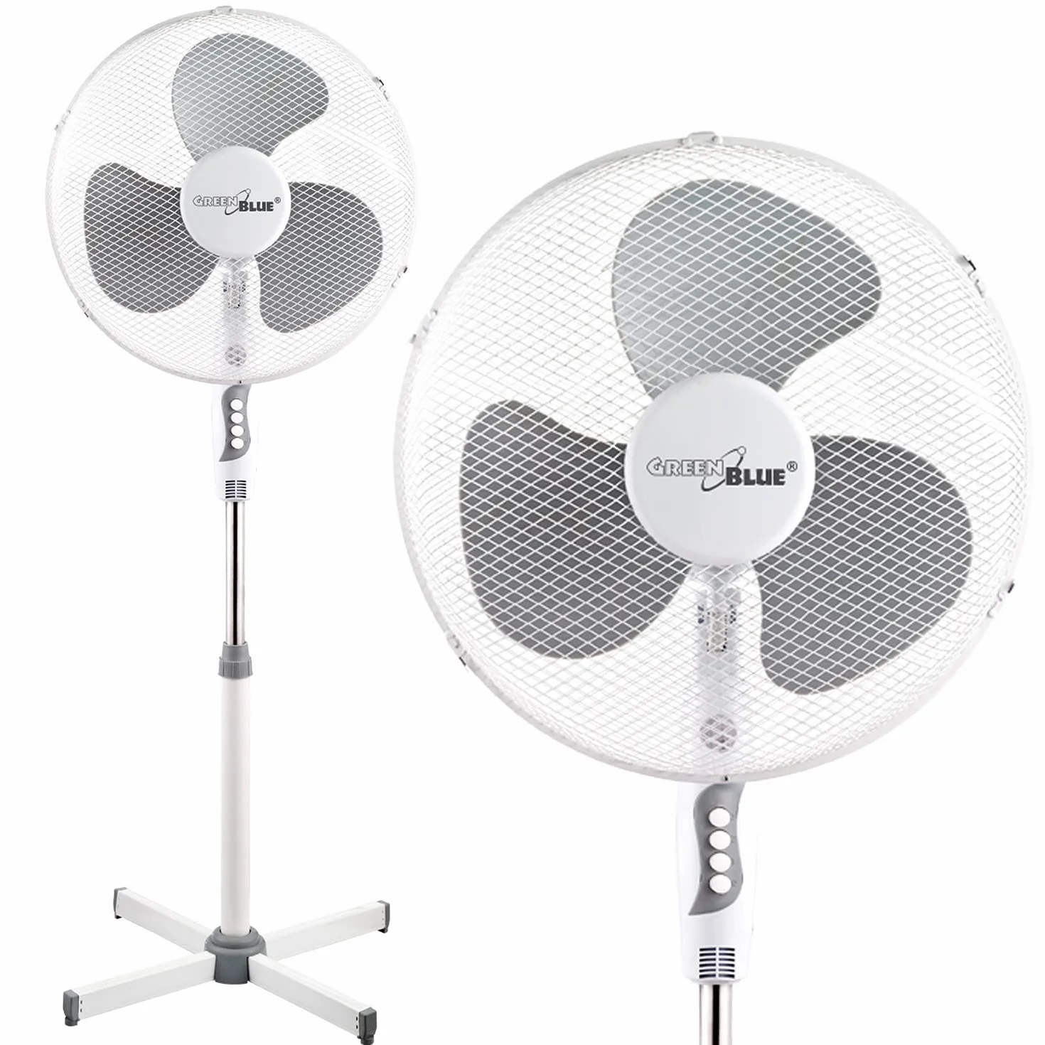 GreenBlue GB560 Profesjonalny Wentylator Podłogowy 120 cm 3 Prędkości 3 Tryby Pracy