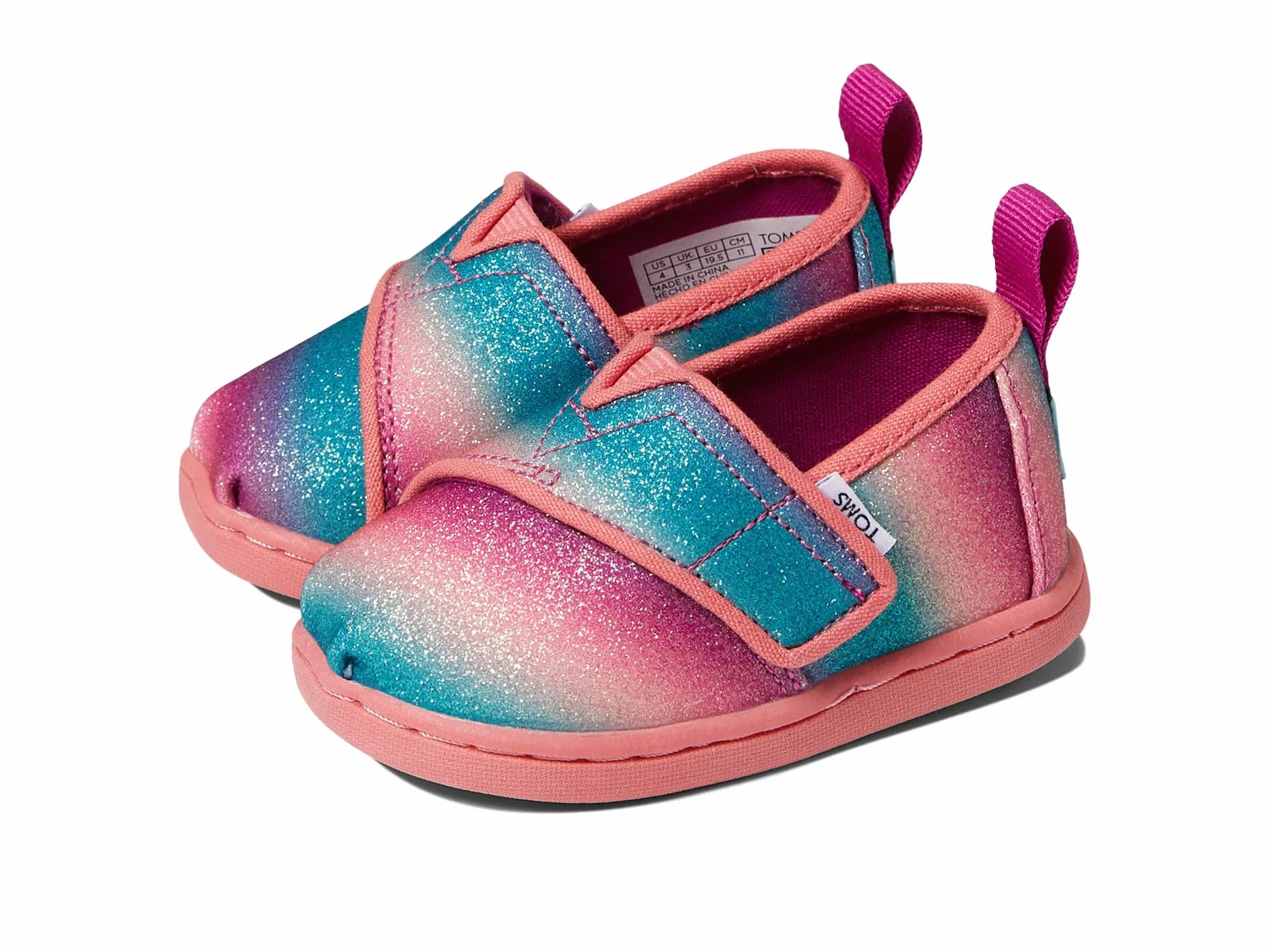 TOMS TINY GLITTER ALPARGATA - Mokasyny Dziewczynki