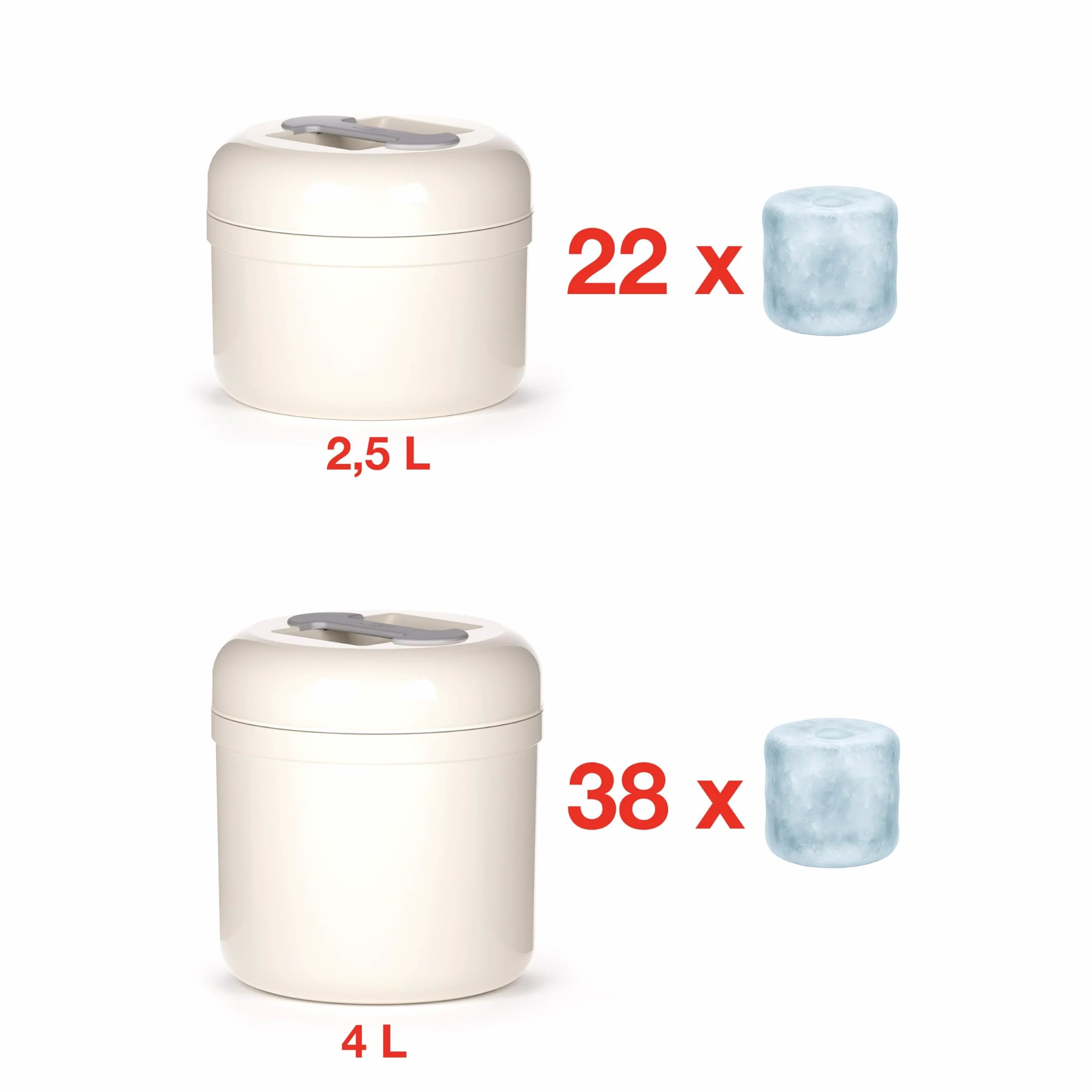 VALIRA 6212/1 wiadro do lodów, polipropylen, 2,5 litra, biały