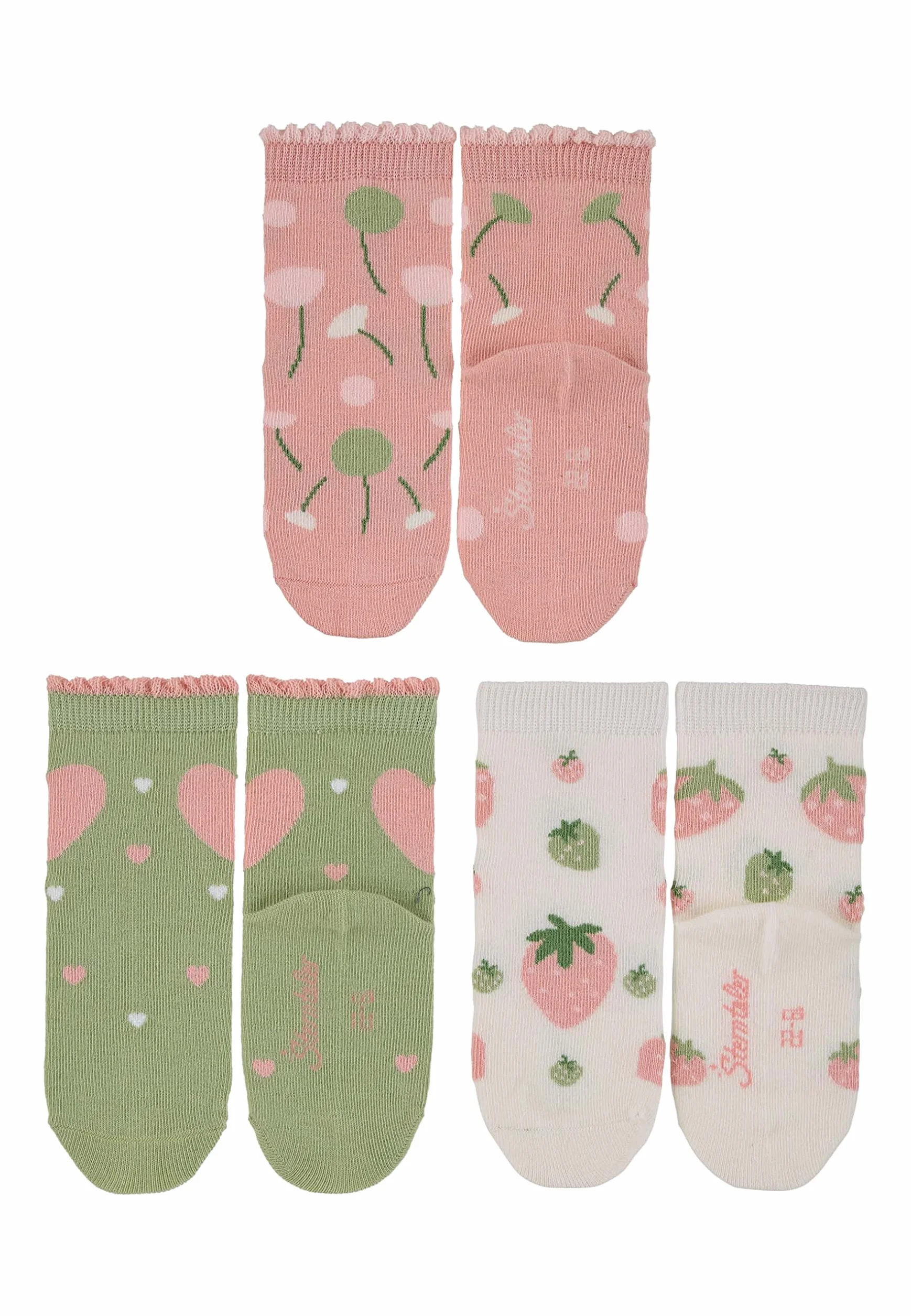 Sterntaler skarpety Niemowlęta - dziewczynki Söckchen 3er-pack Blumen