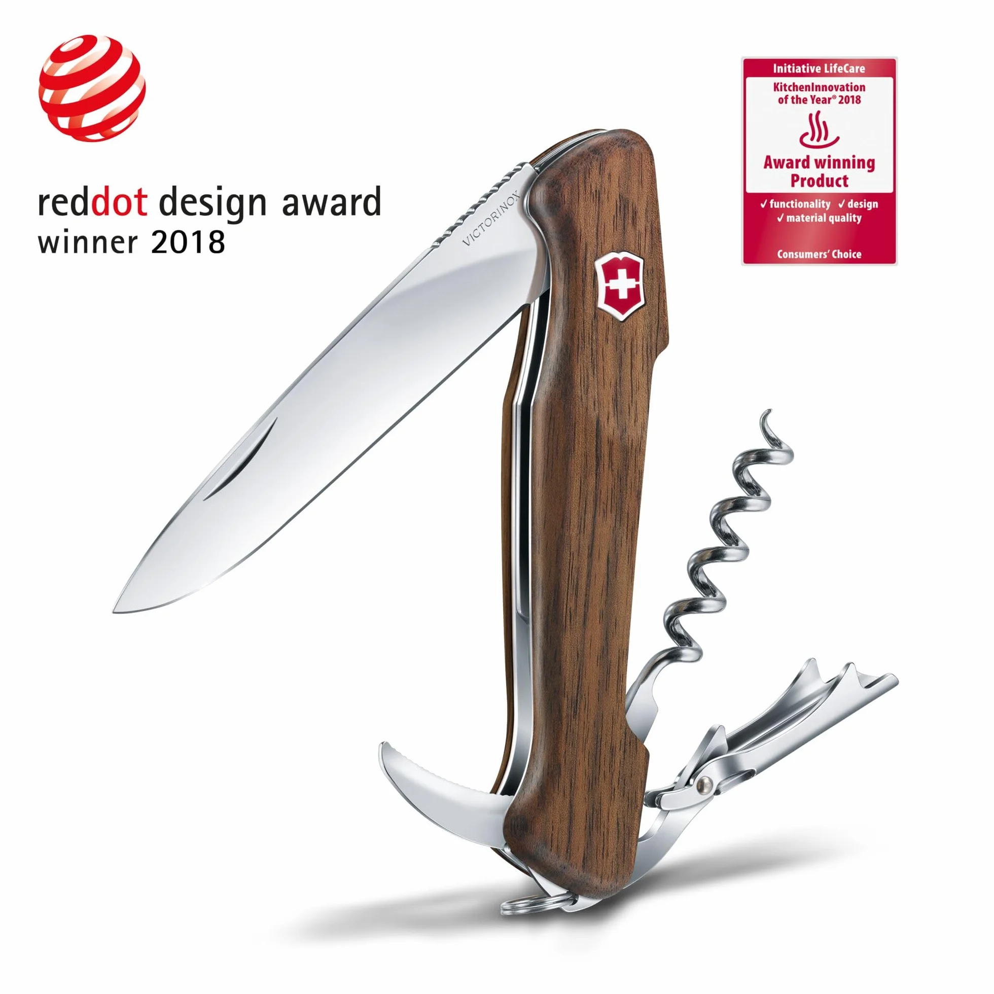 Victorinox Wine Master Taschenmesser 6 Funktionen Feststellklinge Nussbaumholz