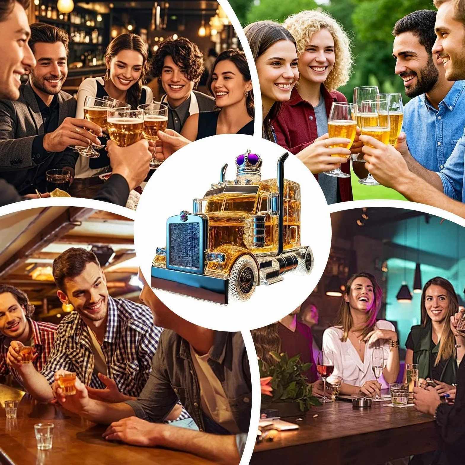 Butelka Whisky Na Pół Ciężarówek, Butelki Whisky W Kształcie Samochodu, Szklana Butelka Z Alkoholem Z Czapką, Fajny Prezent Kierowcy Ciężarówki, Zabawny Wystrój Baru Domowego, Wyjątkowe Urodziny Dl A