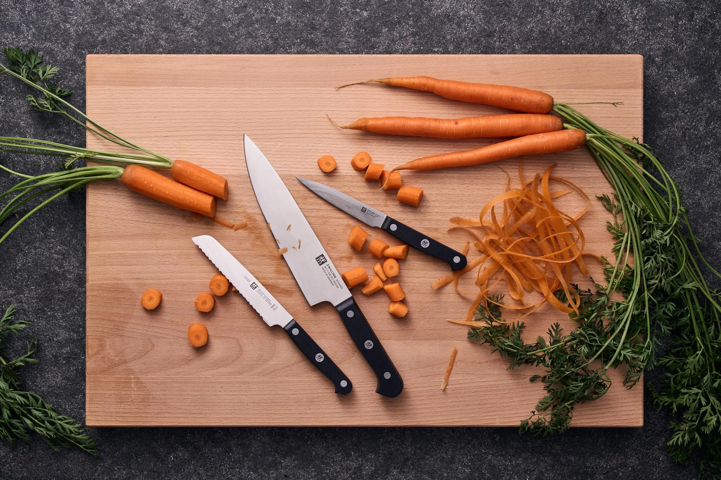 ZWILLING Selbstschärfender Messerblock 7-tlg. Holzblock Gourmet Rostfreier Stahl