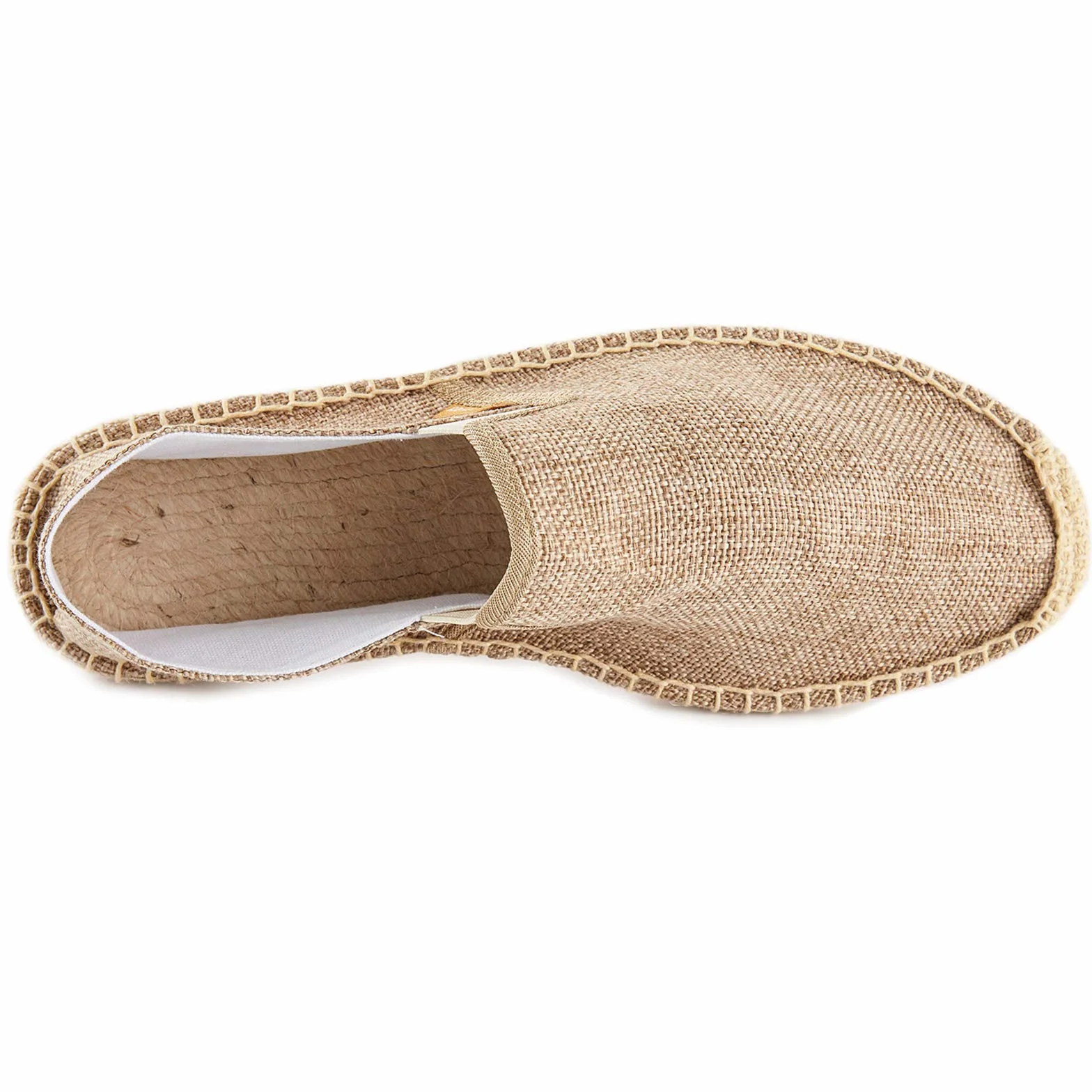 Alexis Leroy Jednolity kolor Slipper Espadryle Męski Flats Slip-On z płótna żaglowego Morela 44 EU