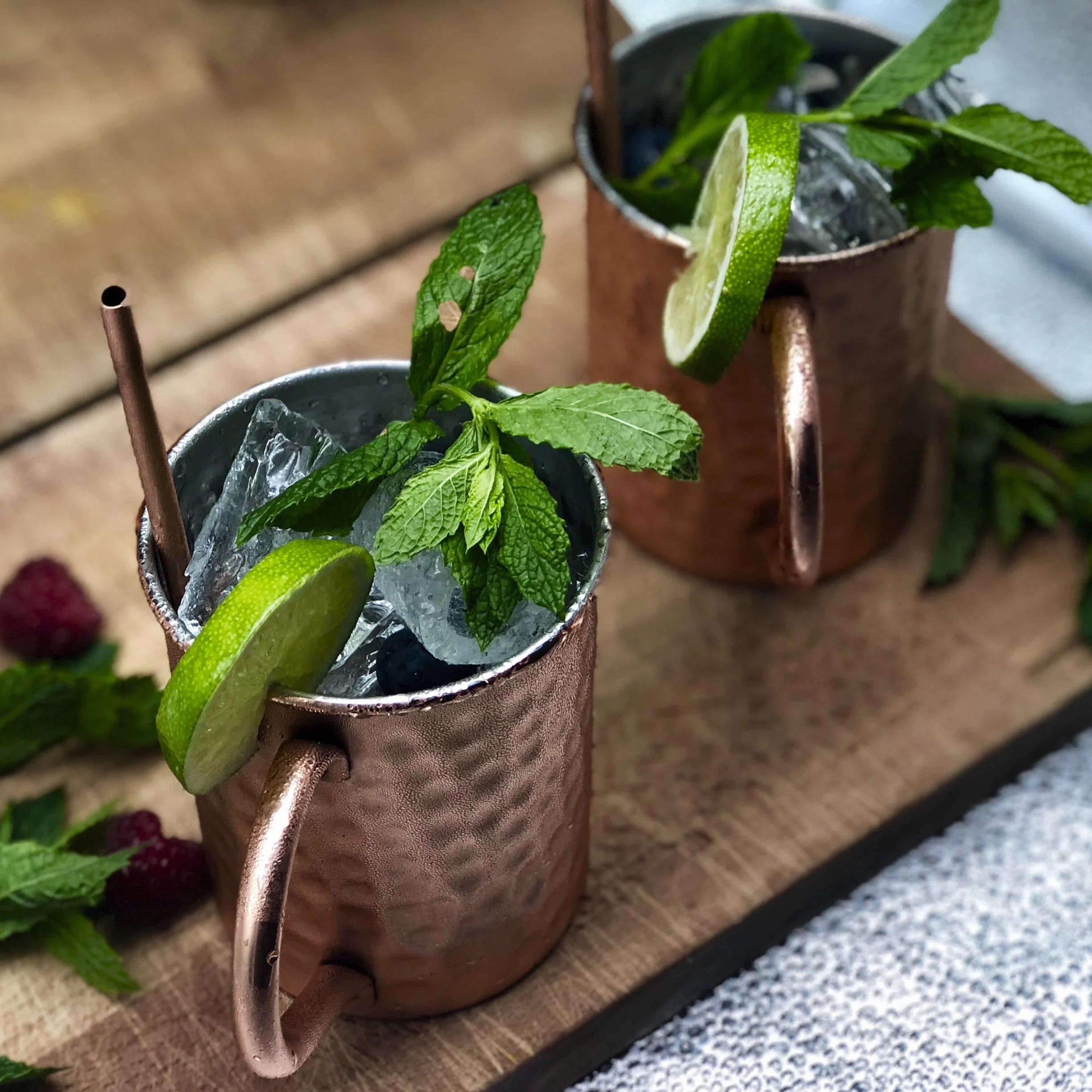 NKlaus kubek miedziany 100% czysta miedź 500 ml Moscow Mule 2 x 145 g
