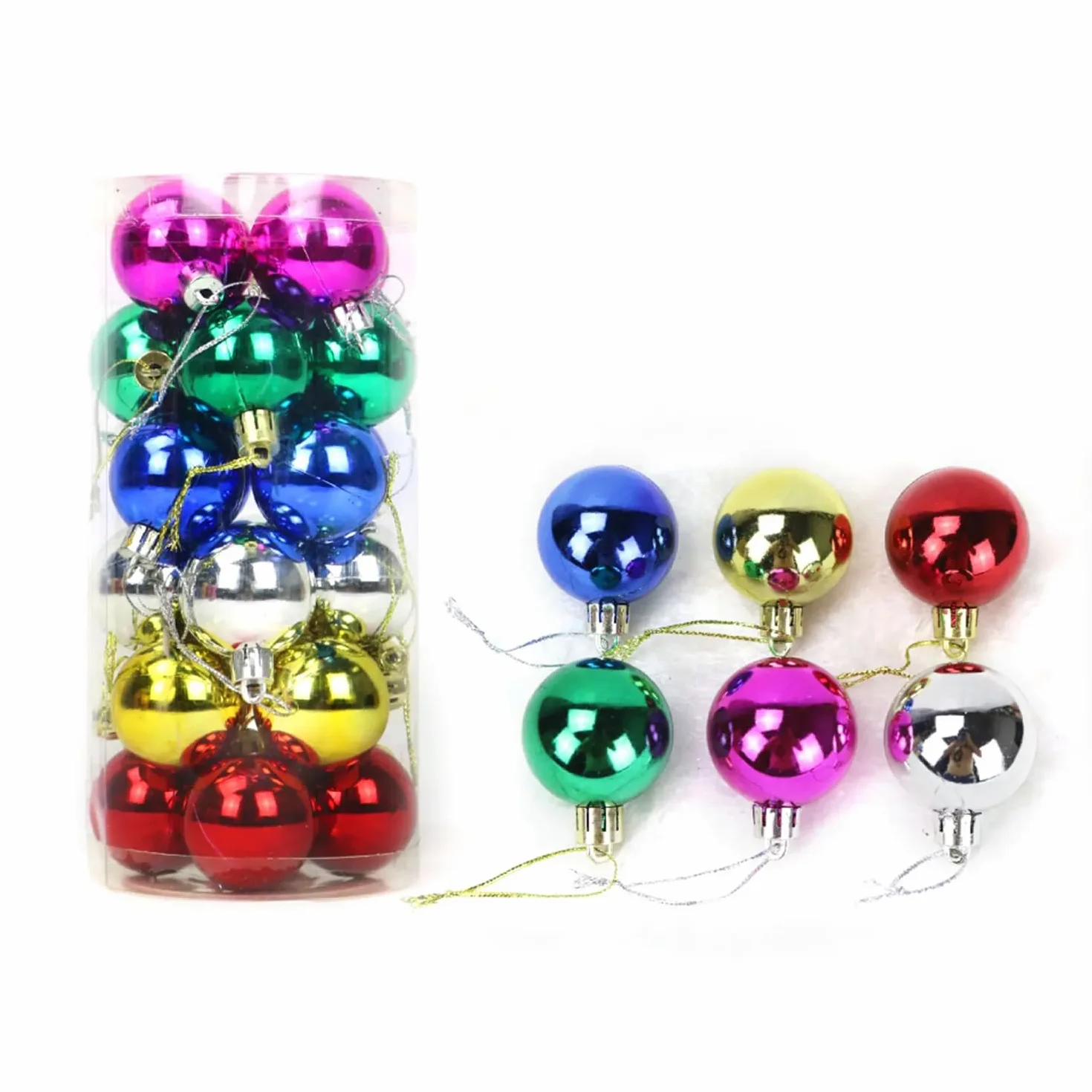 Bombki choinkowe 50 szt. 2 cm ozdoby na choinkę różne kolory