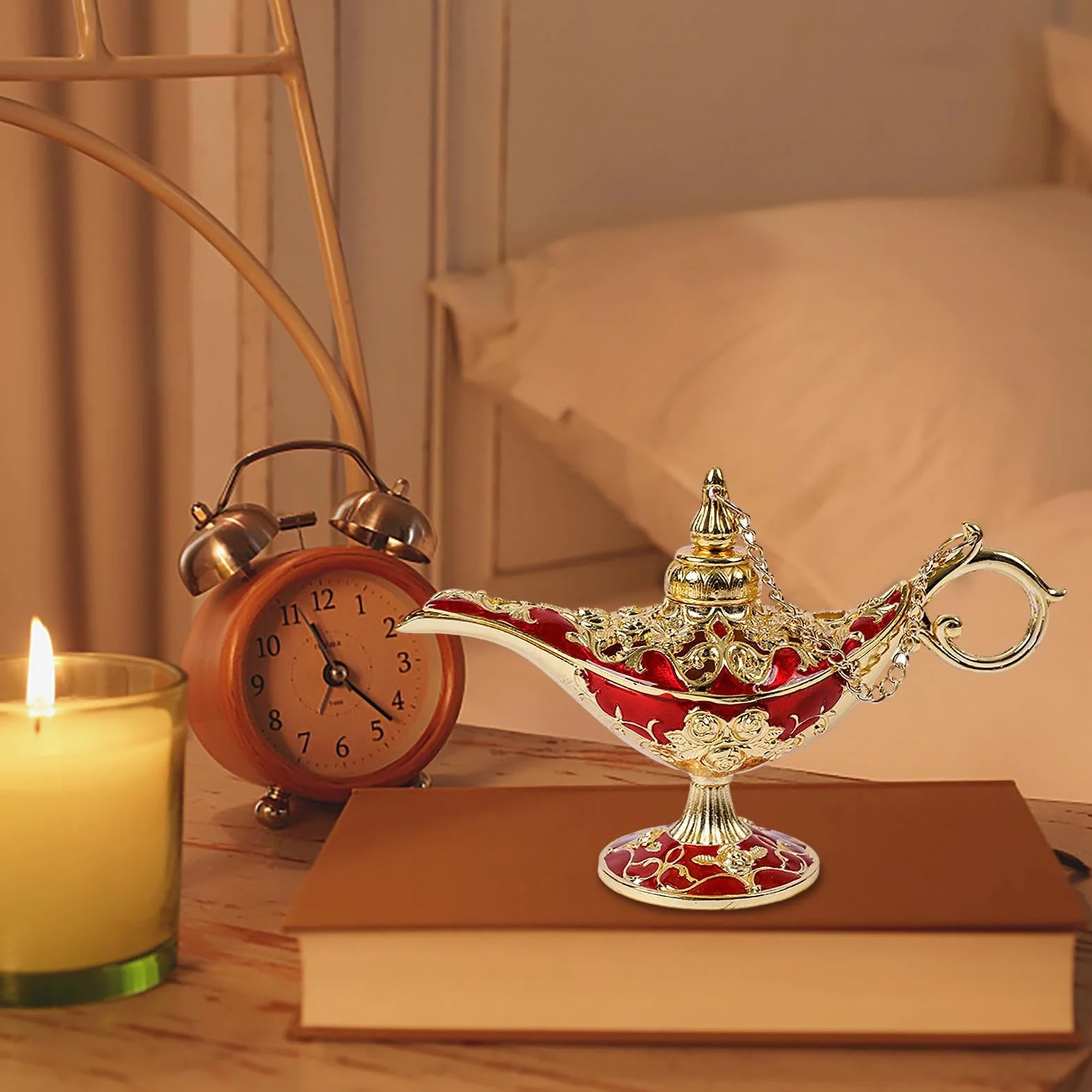 Lampa arabska Aladyn Vintage metalowa rękodzieło klasyczna ozdoba