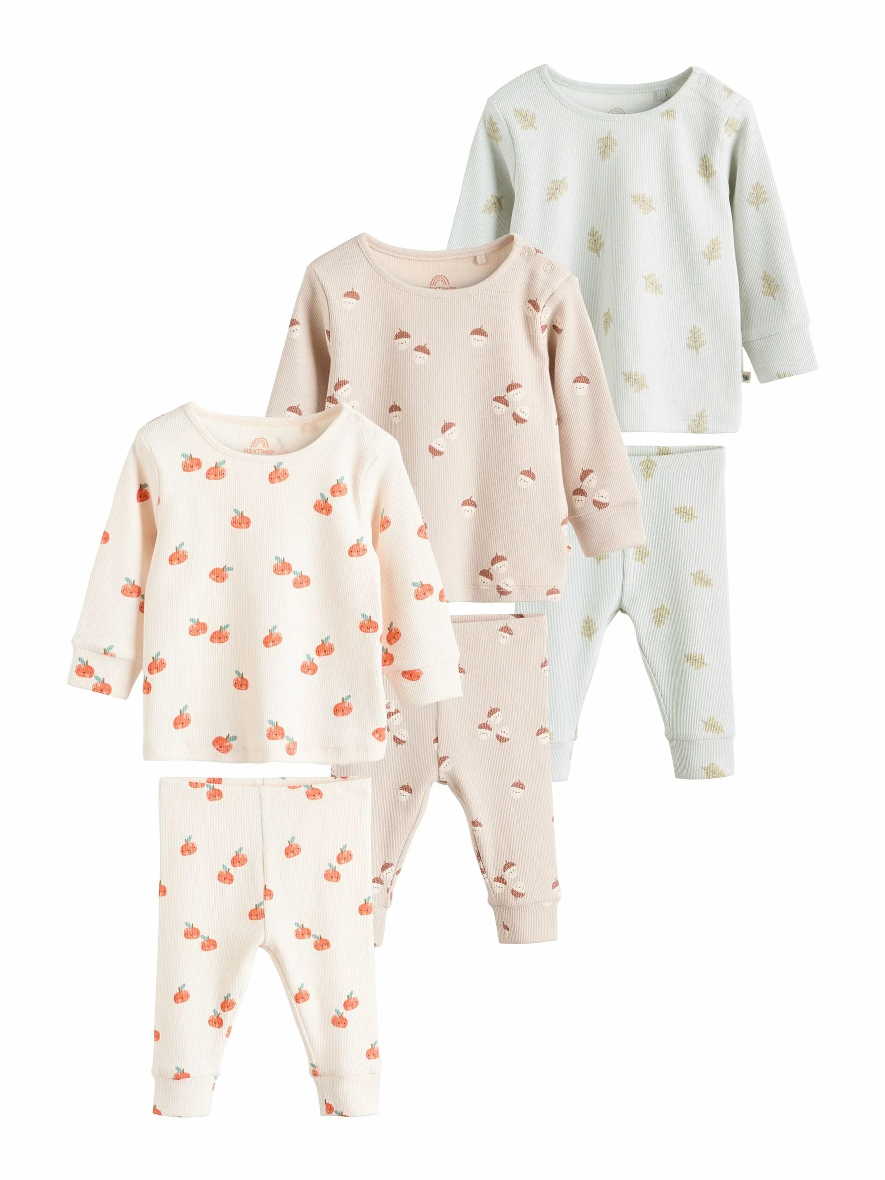 NEXT Noworodki unisex Zestaw 6 kompletów dla niemowląt: top i legginsy