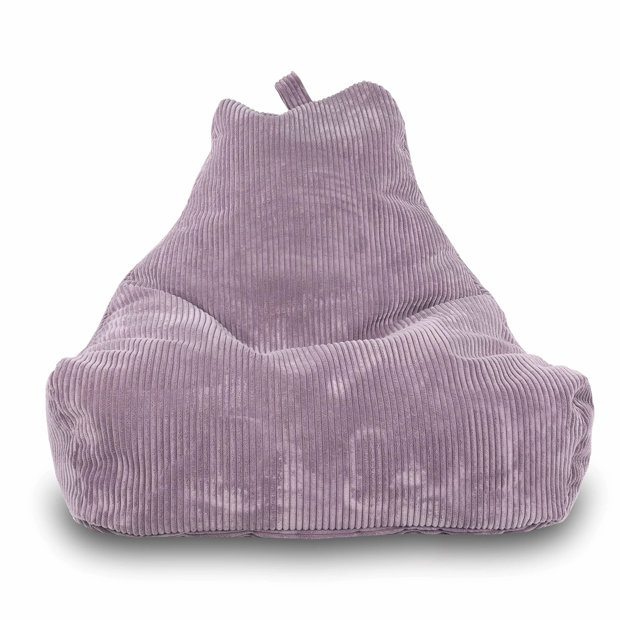 Ecopuf Keiko Siedzisko Cord Fotel Rozmiar S 75x75x70 cm welur z uchwytem i poduszką